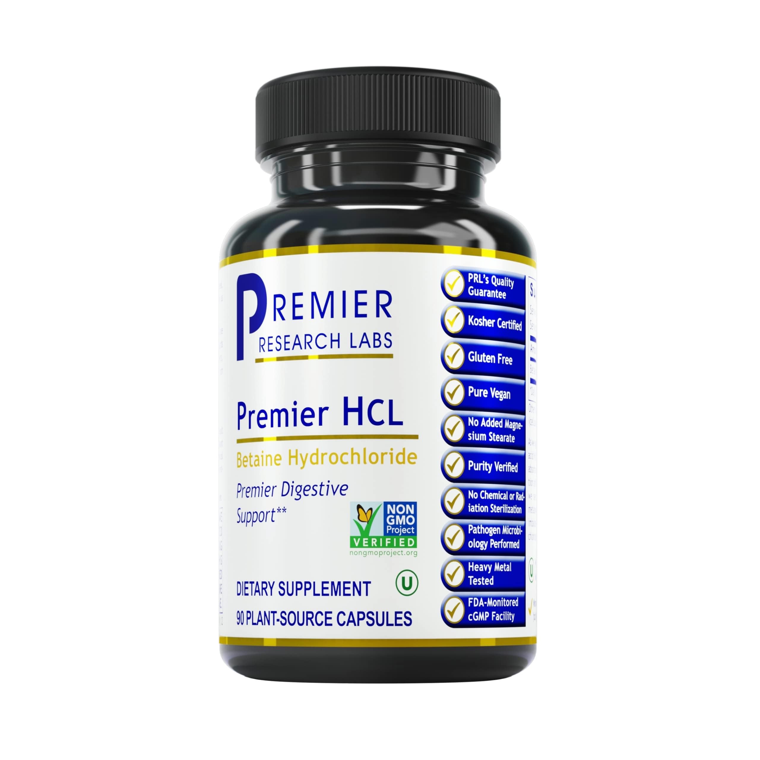 Premier Research Labs Premier HCL - Betaine HCL, Betaine Hydrochloride Supplement for Optimal Digestive Function, Nutrient Absorption, Betaine-HCL for Low Stomach Acid- 90 Vegetarian Capsules Premier Research Labs buy supplements canada