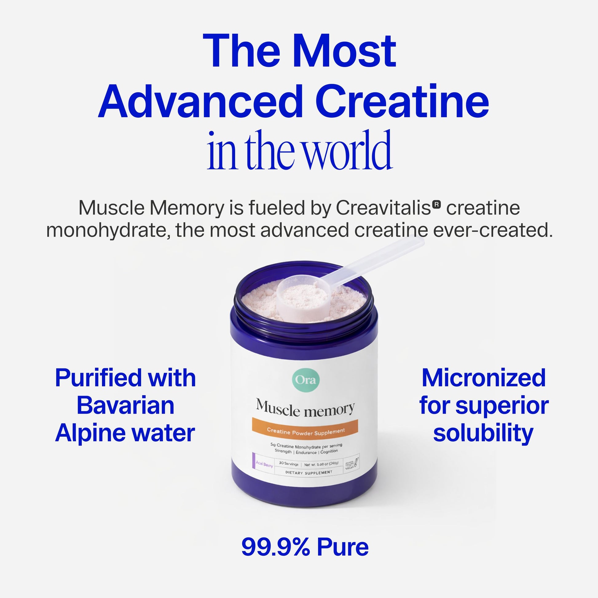 Ora Organic Creatine Monohydrate Powder - German-Sourced Creavitalis for Strength, elevATP for Energy, D-Ribose & Taurine for Recovery - Creatine for Women & Men - Acai Berry Flavor, 30 Servings Ora Organic buy supplements canada
