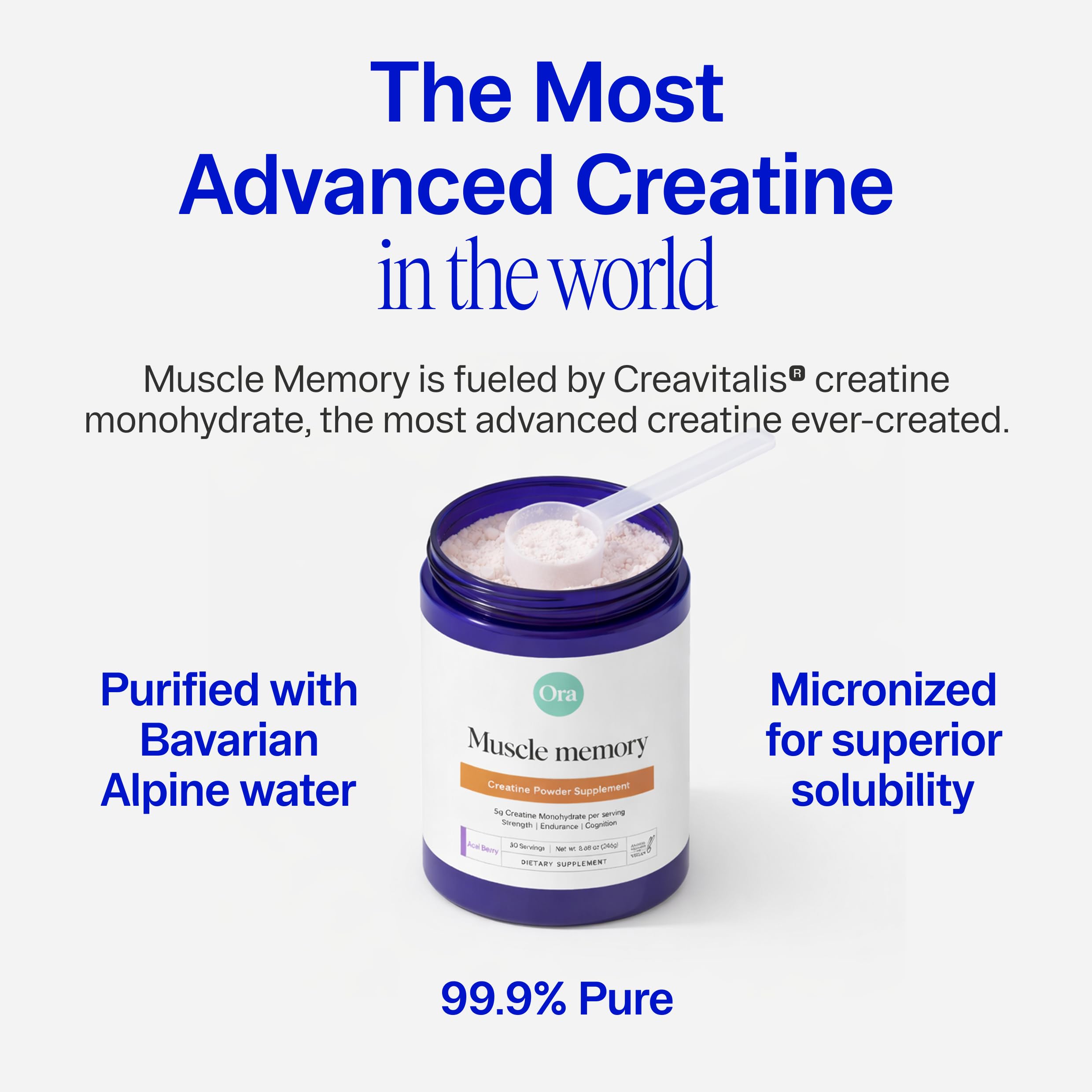 Ora Organic Creatine Monohydrate Powder - German-Sourced Creavitalis for Strength, elevATP for Energy, D-Ribose & Taurine for Recovery - Creatine for Women & Men - Acai Berry Flavor, 30 Servings Ora Organic buy supplements canada