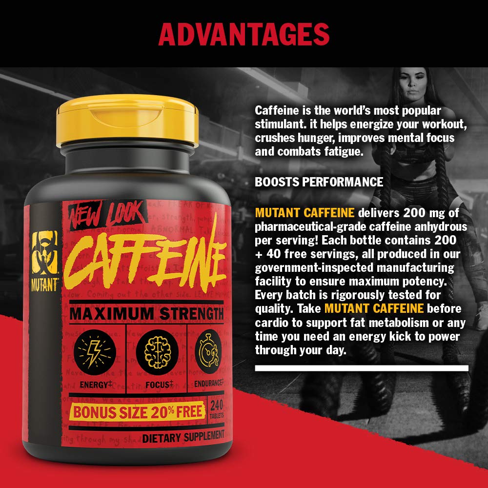 Mutant Caffeine - Pure, Restore Mental Alertness or Wakefulness When Fatigued Mutant buy supplements canada