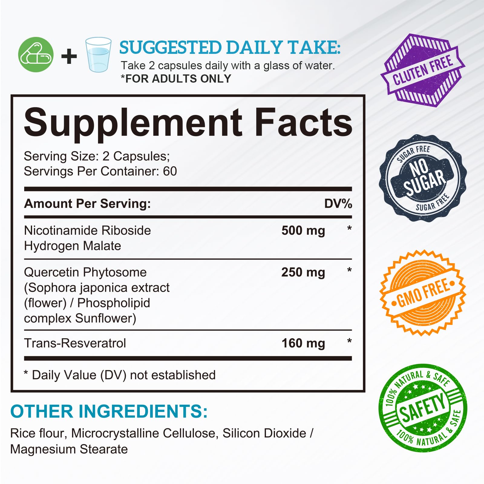 Daiasns NAD Supplement for Men and Women - Liposomal Nicotinamide Riboside, Quercetin, NAD+ Supplement with Resveratrol 910mg - Supports Muscle, Brain, Energy, 120 Capsules Daiasns buy supplements canada