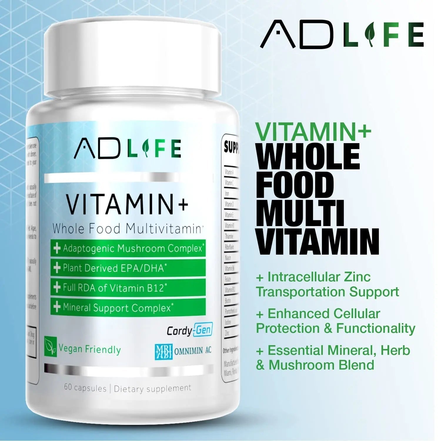 Project AD Vitamin+ Multimineral Multivitamin Supplement Complete Antioxidant, Energy & Immune Support. (60 Servings) PROJECT AD LLC buy supplements canada