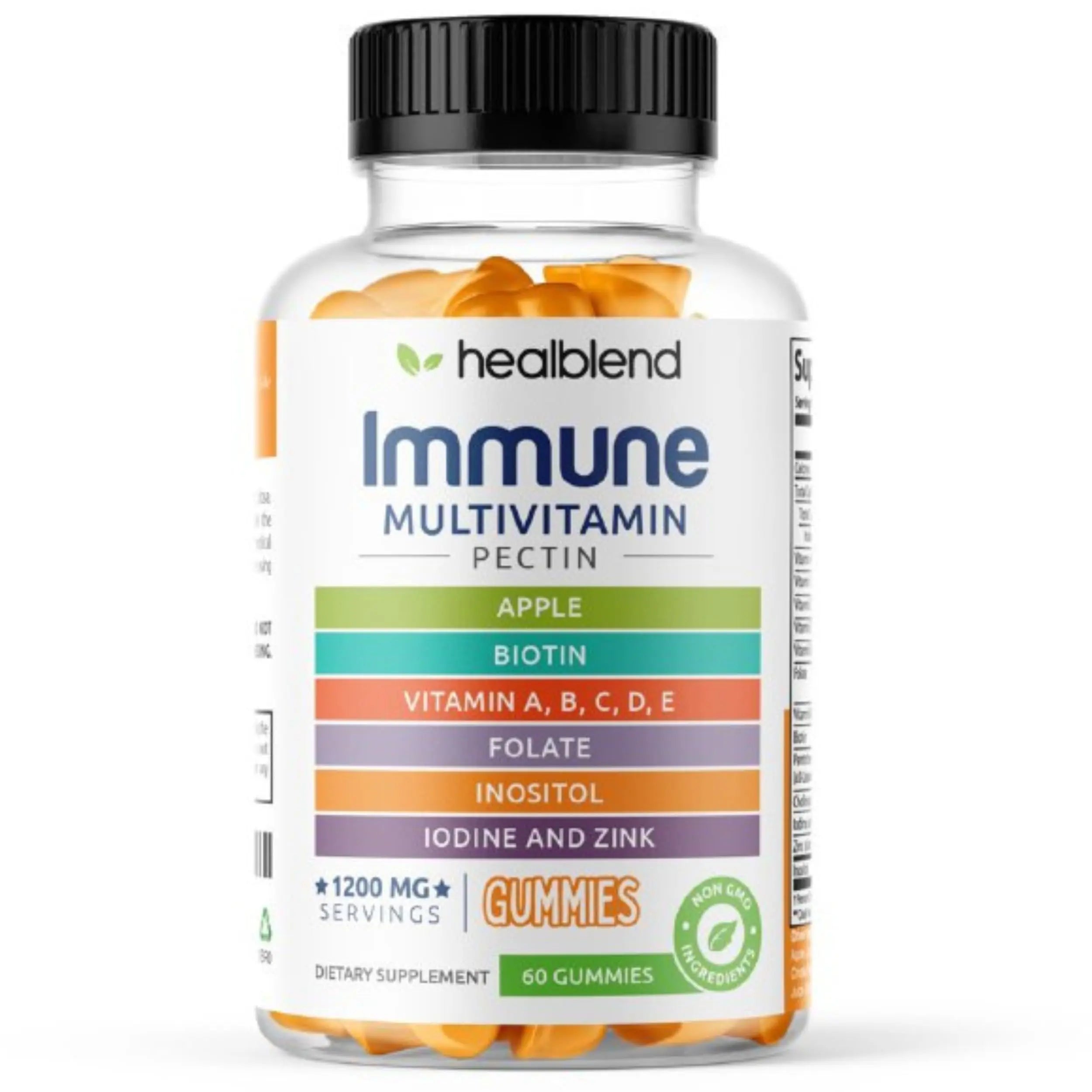 healblend Power-Packed Multivitamin Bear Gummies for Adult | Vitamins C, D3, B6, B12, Iron, Zinc healblend buy supplements canada