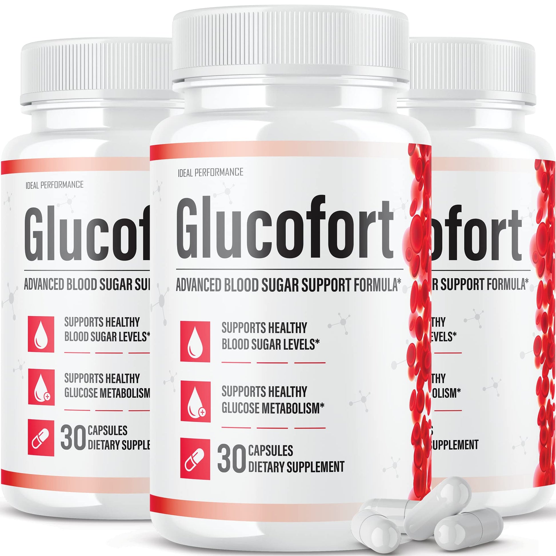 IDEAL PERFORMANCE (Official) Glucofort Supplement Support Formula (3 Pack) IDEAL PERFORMANCE buy supplements canada