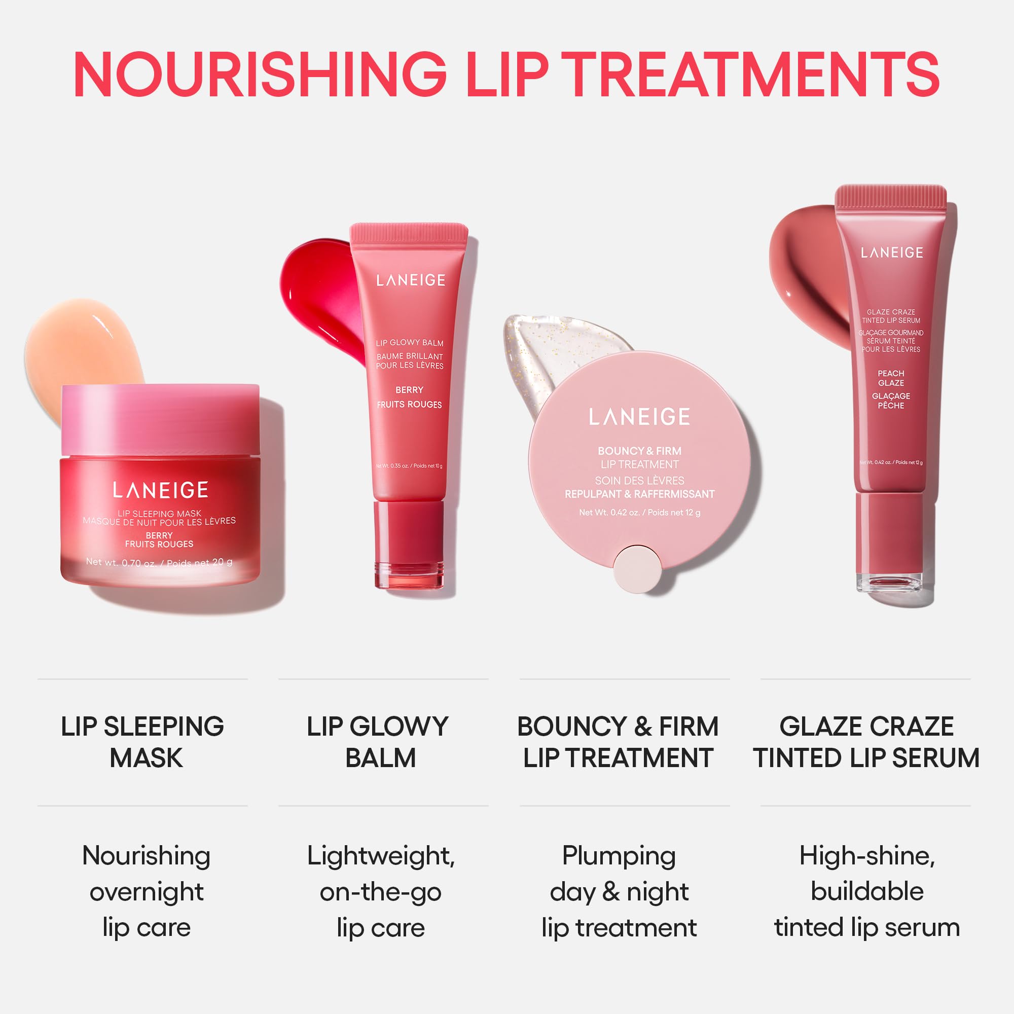 LANEIGE Glaze Craze Tinted Lip Serum, Strawberry Sprinkles: Hydrating Serum for Glossy,Nourished Lips with Plumping Polypeptides,0.42 oz LANEIGE buy supplements canada