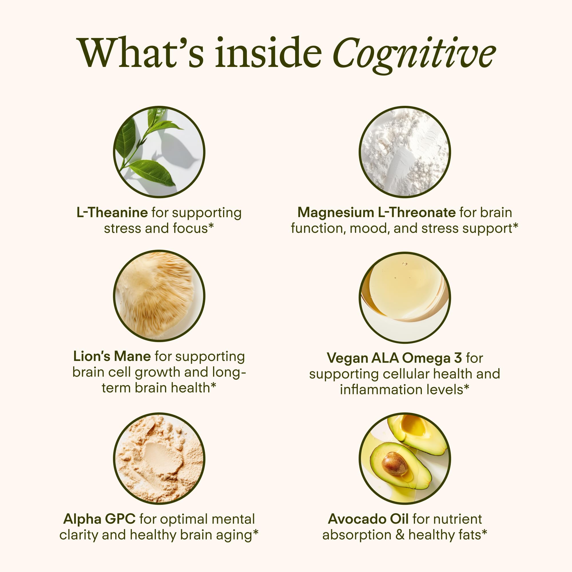 Sunny Within - Brain Health Supplement - Magnesium L-Threonate from Magtein®, Lion’s Mane, Alpha GPC, L-Theanine, ALA & Avocado Oil - Focus, Mood & Memory Support* - 30 Daily Vegan Pouches Sunny Within buy supplements canada