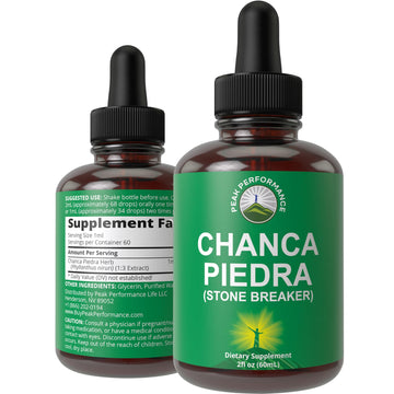 Chanca Piedra Liquid Drops. Stone Breaker - Advanced Kidney Stones Dissolver & Gallbladder Cleanse Support Supplement. USA Tested Chanca-Piedra Stonebreaker. Sugar Free, Gluten Free, Herbal Tincture Peak Performance buy supplements canada