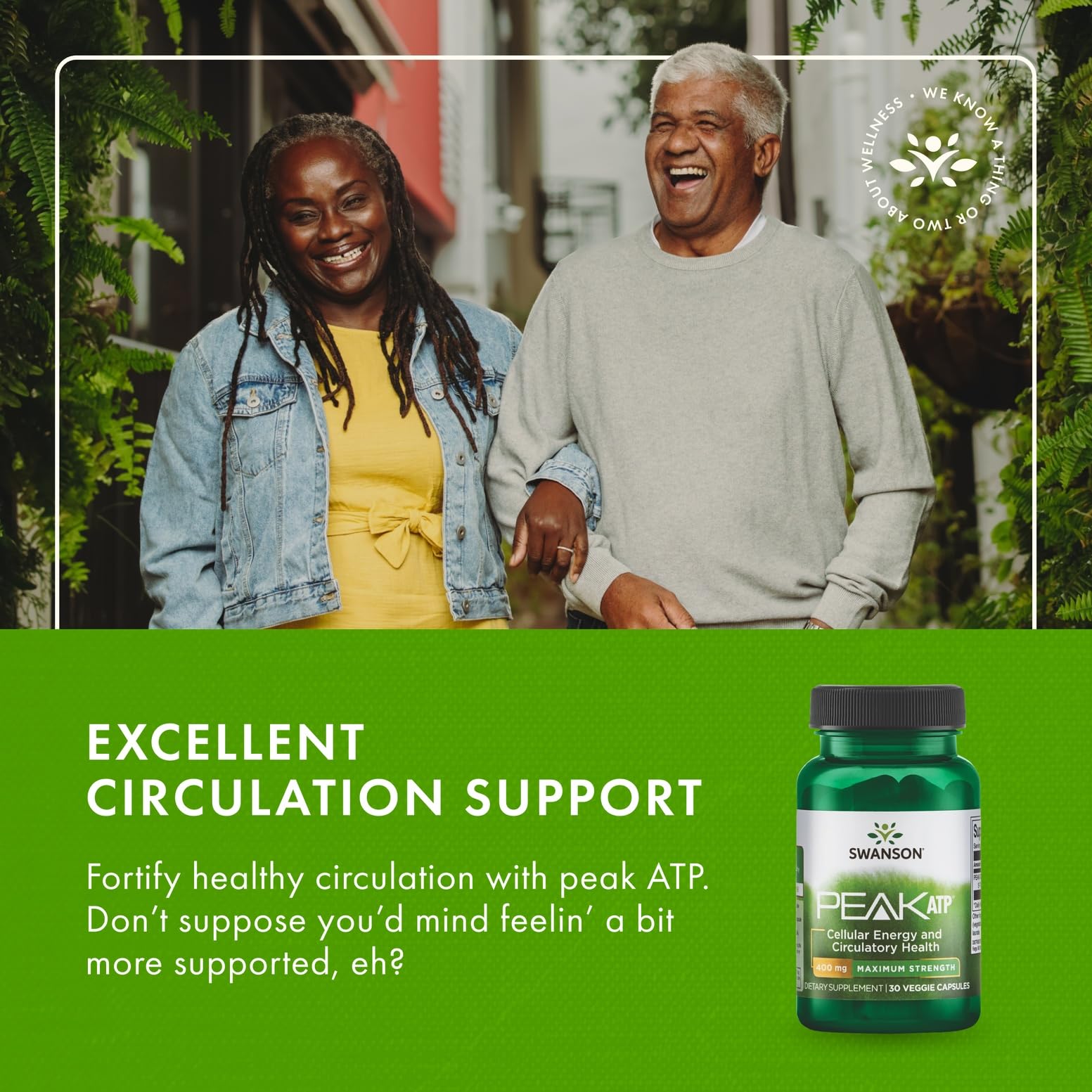 Swanson Maximum Strength Peak ATP Cellular Energy Supplement for Athletes and Active Adults Seeking Performance and Recovery Support - 400 mg (30 Veggie Capsules, 2 Pack) Swanson buy supplements canada