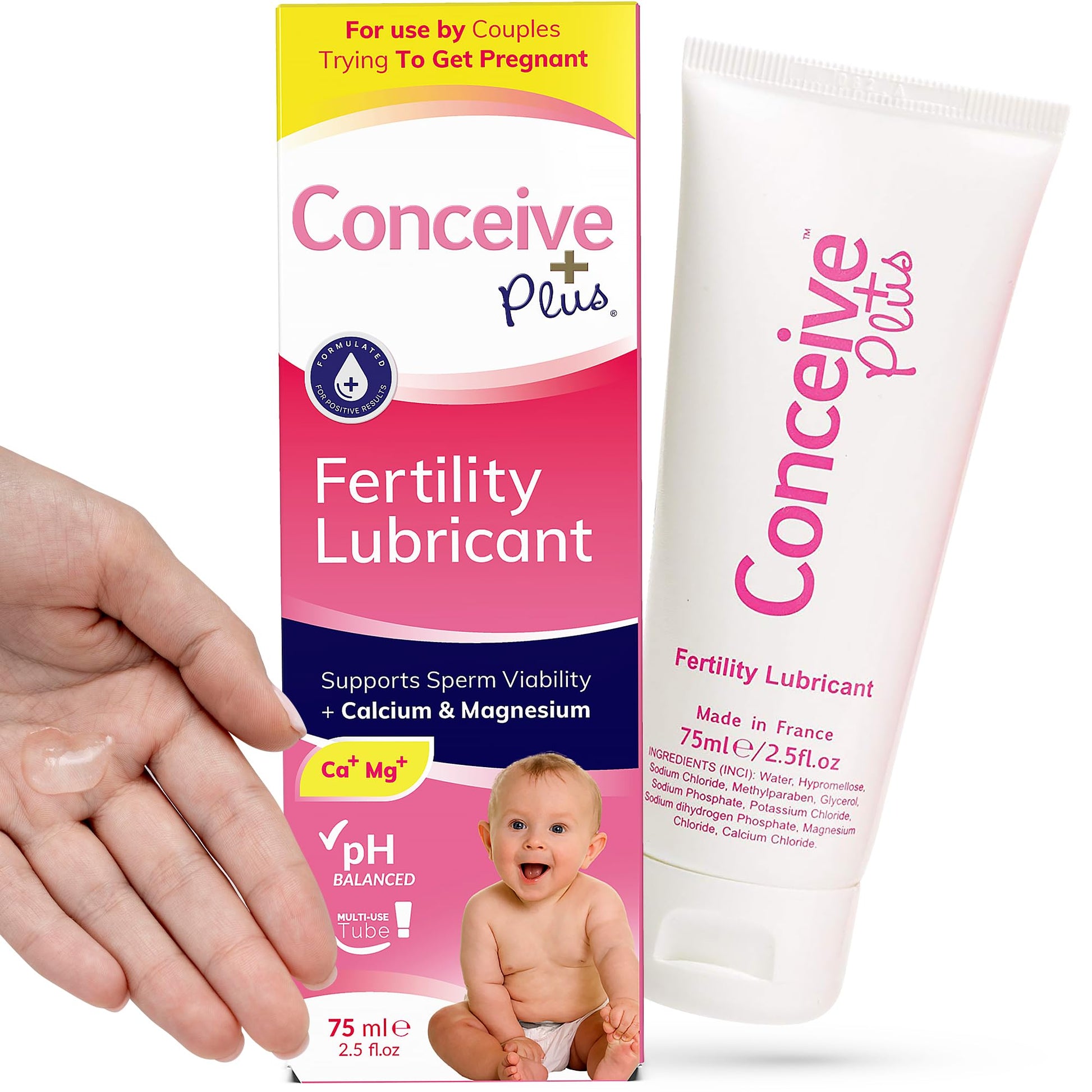 Conceive Plus Fertility Lubricant - Fertility Friendly Lube for Couples Trying to Conceive, 75ml / 2.5 fl oz CONCEIVE PLUS buy supplements canada