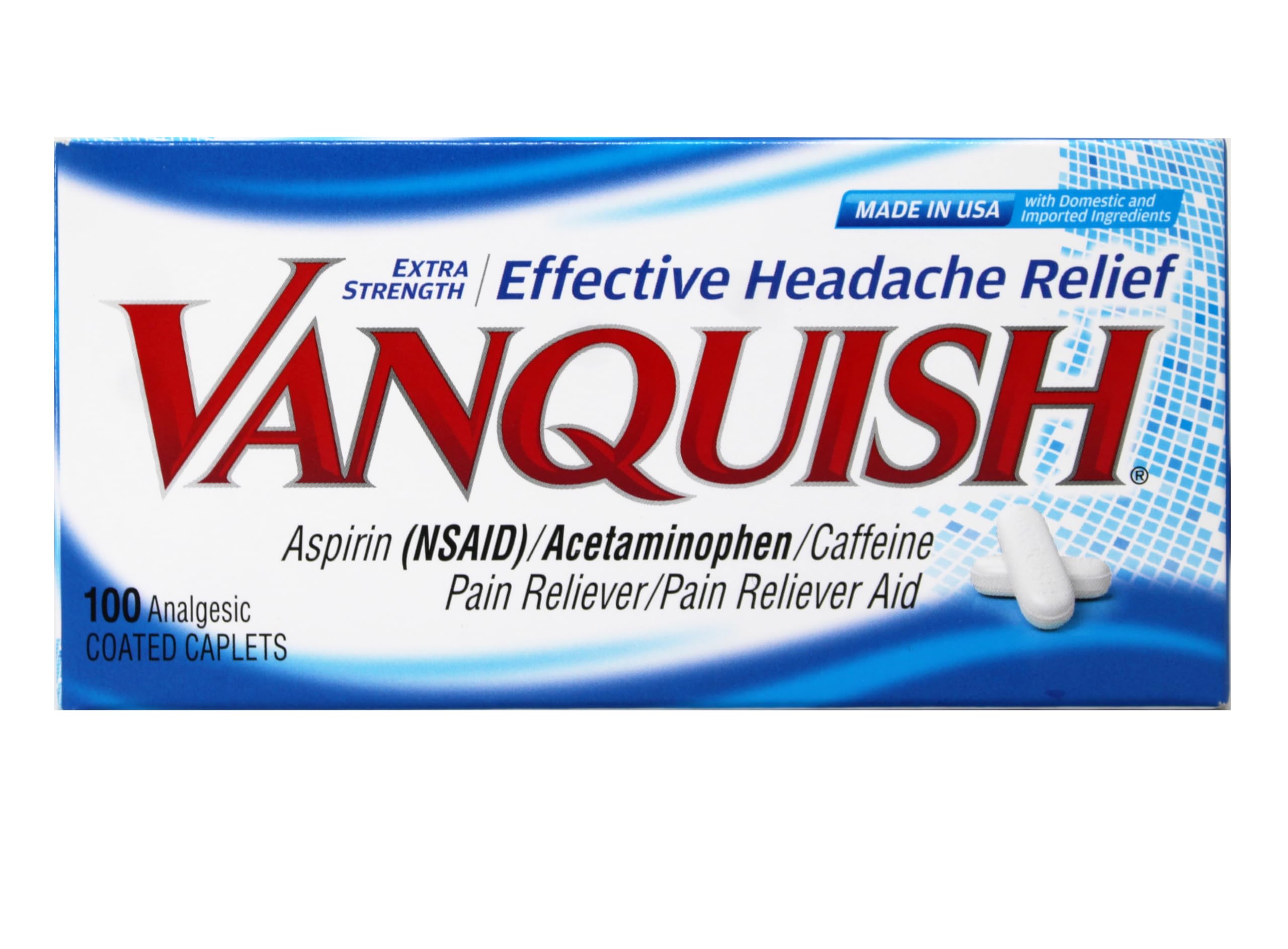 Vanquish Pain Reliever, 100 Count (Pack of 2) Vanquish buy supplements canada