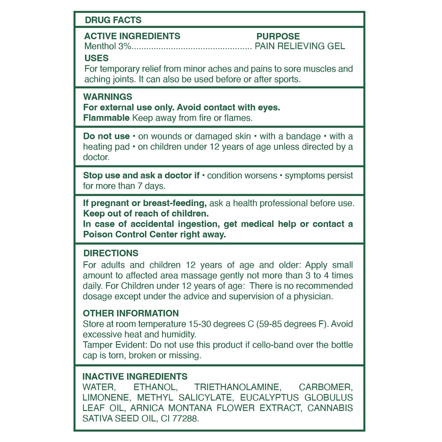 Ross D’Elen Green Menthol Gel Small - 3 Pack (3) ROSS D'ELEN buy supplements canada