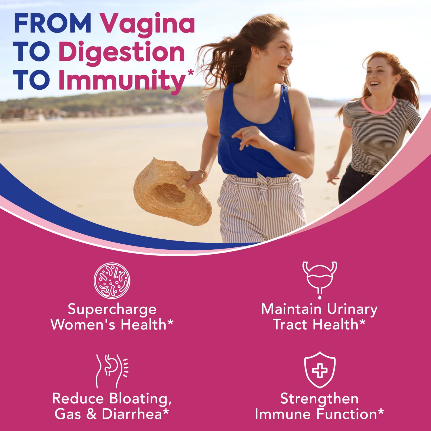 Surebounty Probiotics for Women, 120 Billion CFU 34 Strains, Prebiotics + Digestive Enzymes Surebounty buy supplements canada
