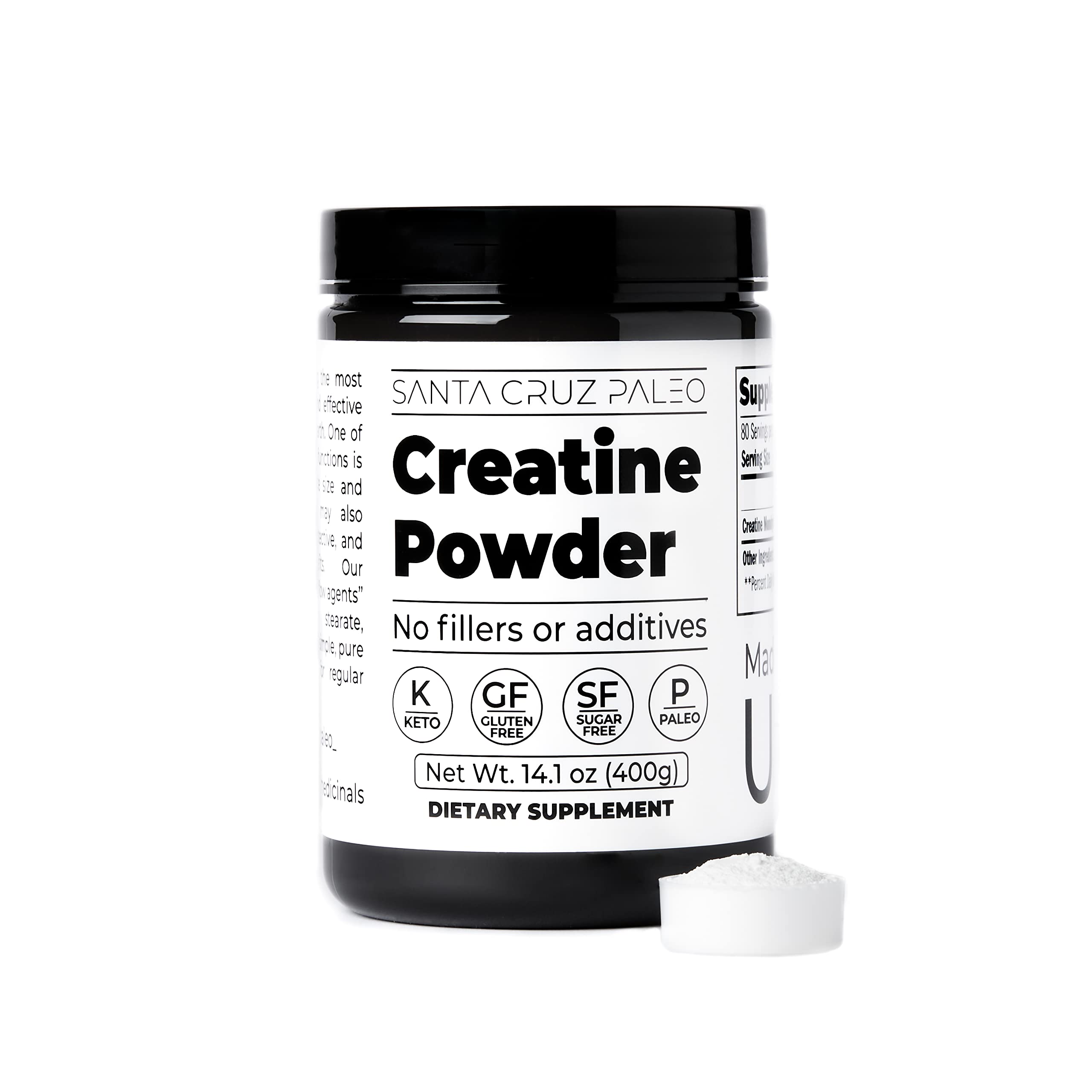 Santa Cruz Paleo, Creatine Monohydrate Powder Micronized, Unflavored Pre Workout and Muscle Support Supplement, Gluten Free Keto, Mix with Water or Shakes Santa Cruz Paleo buy supplements canada