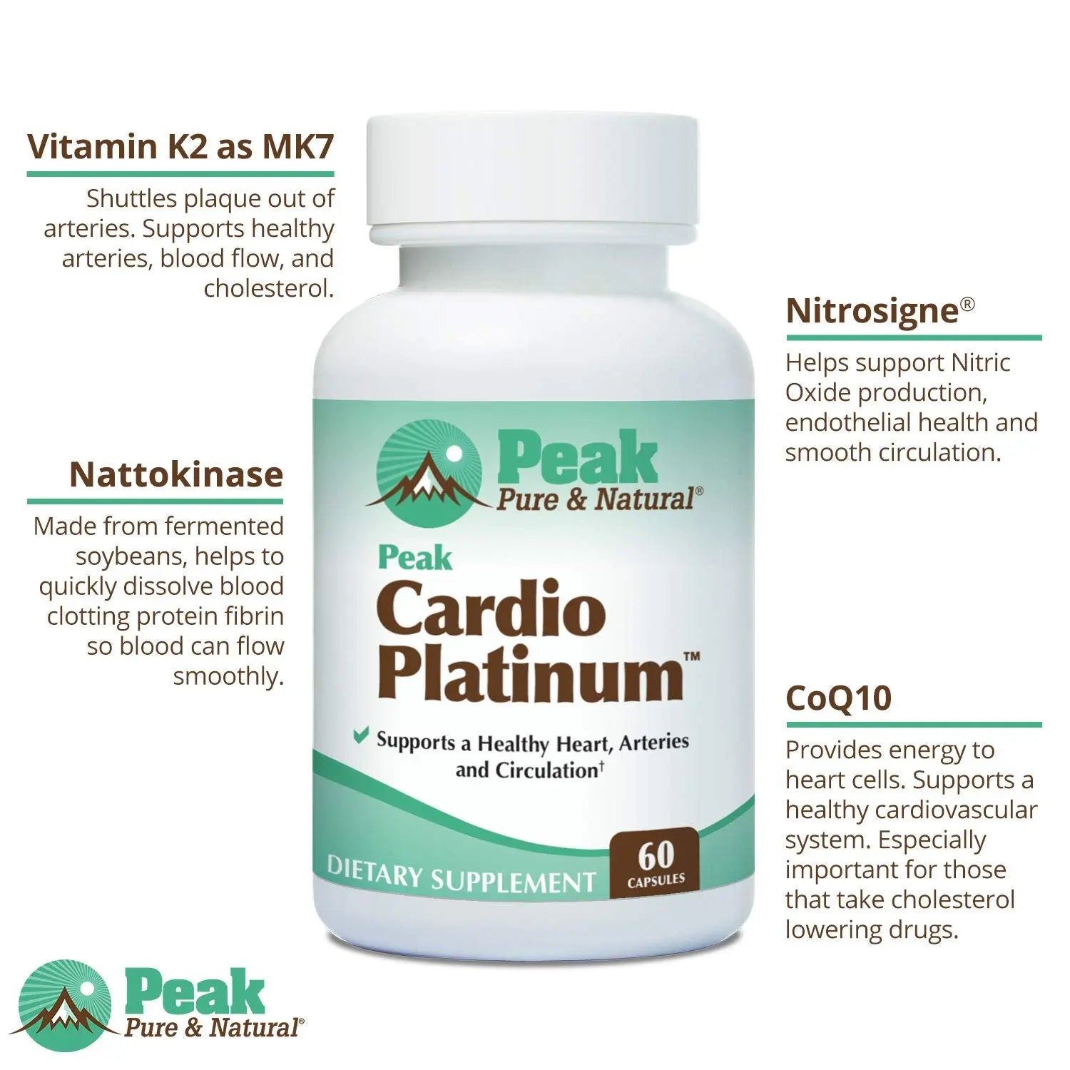 Peak Pure & Natural Peak Cardio Platinum 180 Capsules Peak Pure & Natural buy supplements canada