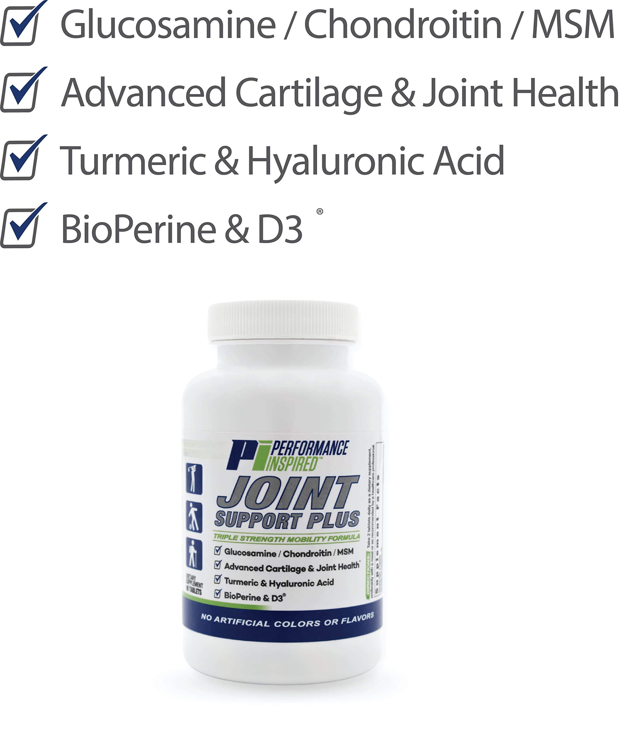 PERFORMANCE INSPIRED Nutrition Joint Support Plus – Glucosamine, Chondroitin, Turmeric & BioPerine – Triple Strength Joint Comfort & Mobility Support – 90 Count PERFORMANCE INSPIRED buy supplements canada