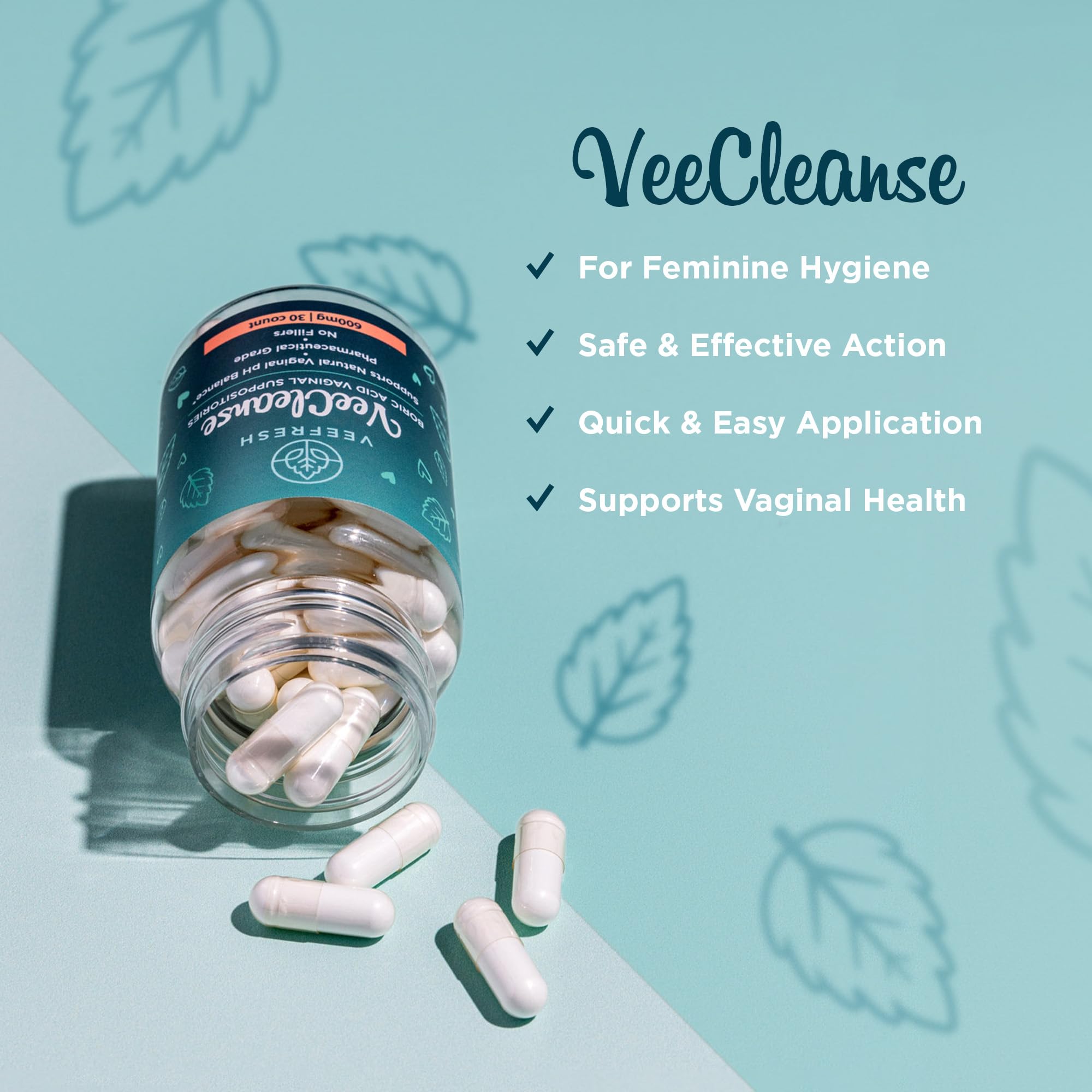 VeeBalance Bundle – Boric Acid Suppositories, Feminine Wash & Cranberry Probiotics for Women – pH Balance & Freshness Support VeeFresh buy supplements canada