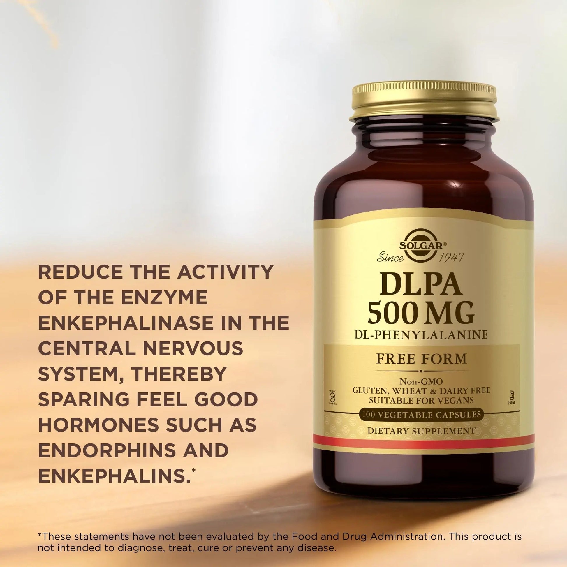 Solgar DLPA 500 mg - 100 Vegetable Capsules - Free Form DL-Phenylalanine - Non-GMO, Vegan, Gluten Free, Dairy Free, Kosher - 100 Servings Solgar buy supplements canada