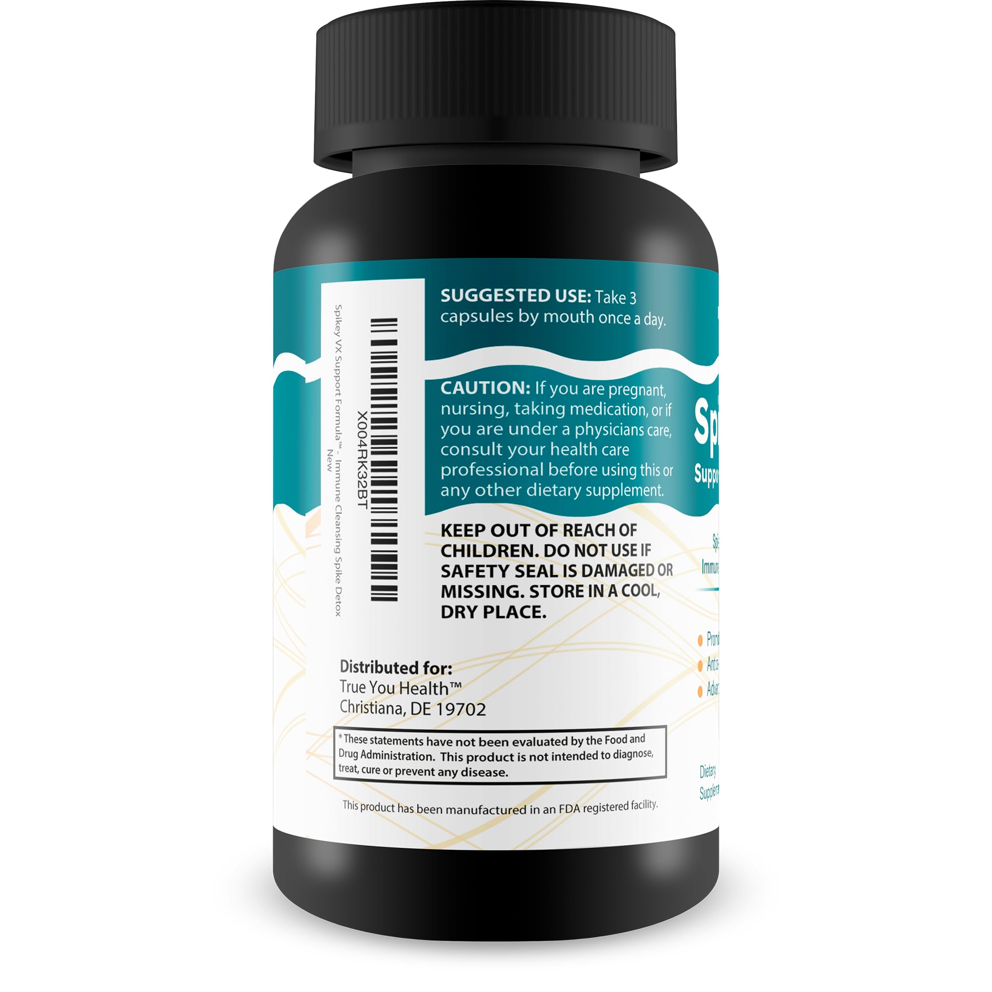 True You Health Spikey VX Support Formula - Our Best Spike Support Formula for Immune System Detox - Daily Zinc Immunity Capsules Vitamin C Immune Boost - Feel The Wellness Spike Detox The Wellness True You Health buy supplements canada