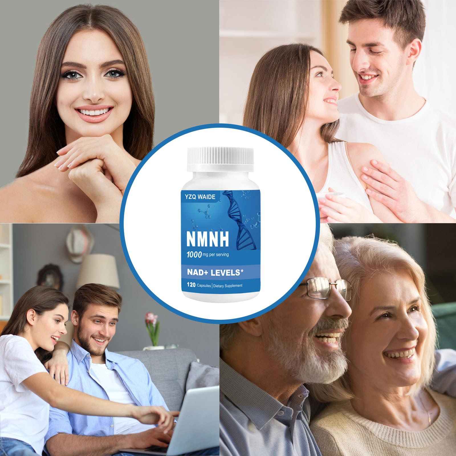 YZQ WAIDE NMNH (Dihydronicotinamide Mononucleotide), 1000mg NMNH Supplement to Boost NAD+ Levels Resveratrol Supplement with Quercetin for Energy, Aging, Non-GMO, Gluten Free, 120 Capsules YZQ WAIDE buy supplements canada