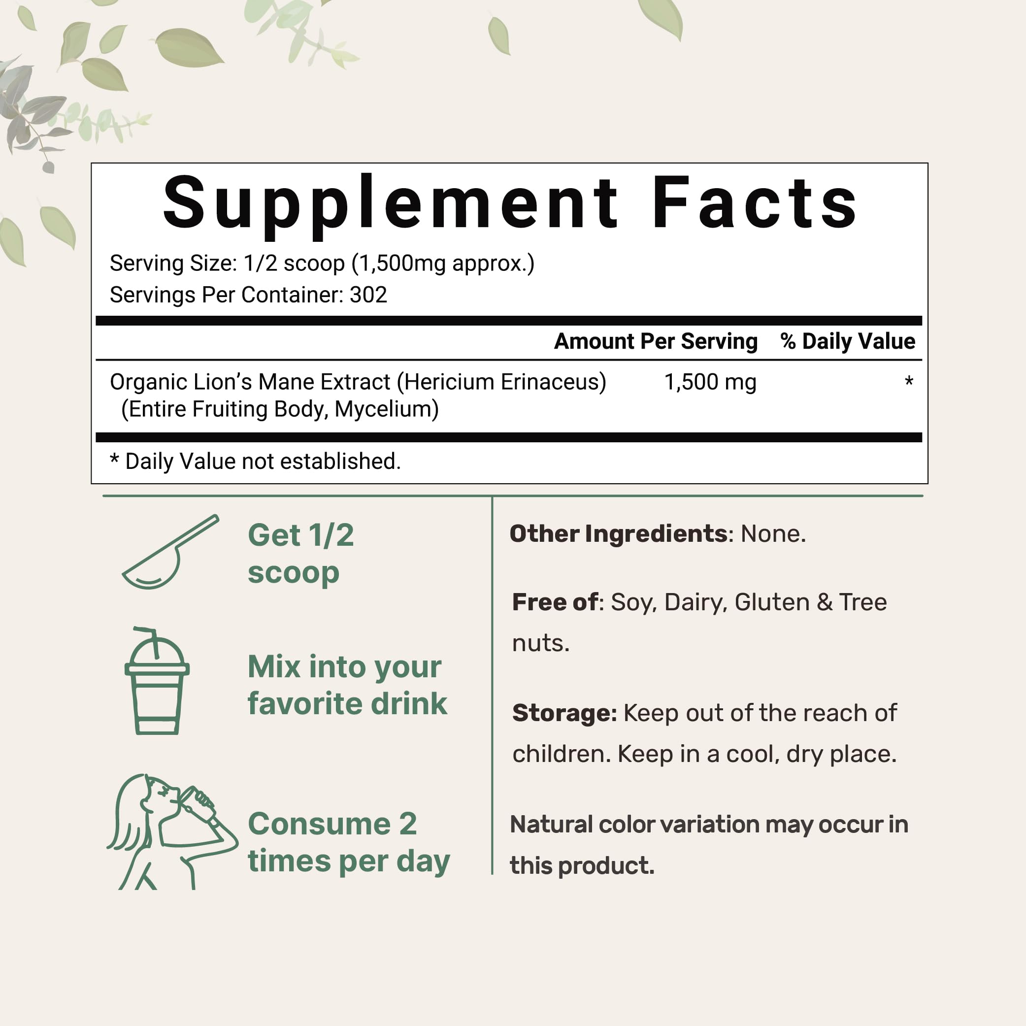 Micro Ingredients Organic Lions Mane Mushroom Supplement Powder 16 Ounce Micro Ingredients buy supplements canada