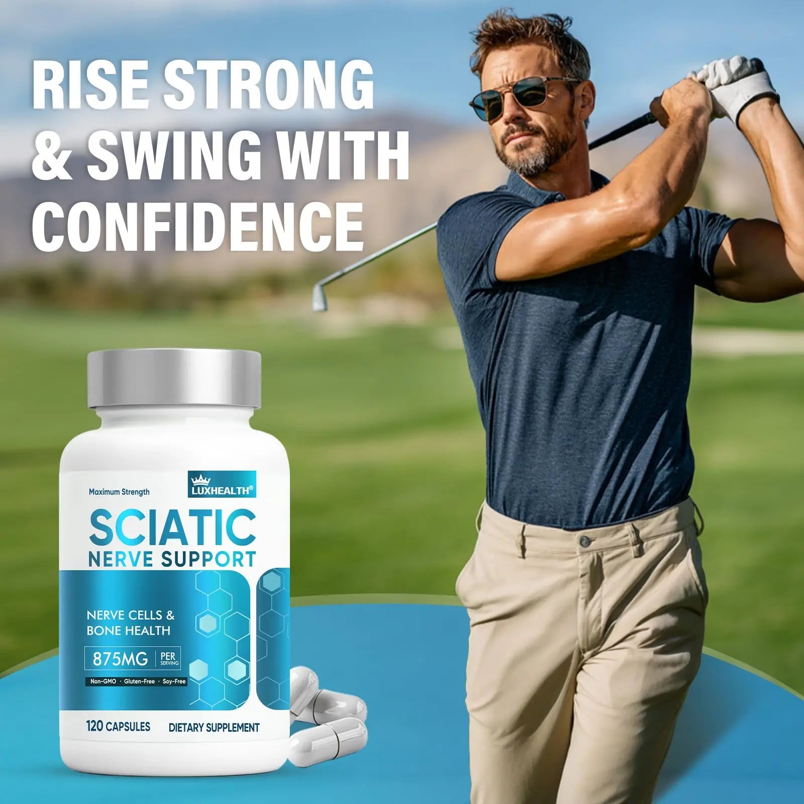 Sciatic Nerve Support Supplement, 120 Capsules Nerve Savior for Neuropathy, Premium Formula with Natural Botanical & Vitamin Complex Vivaherbal buy supplements canada