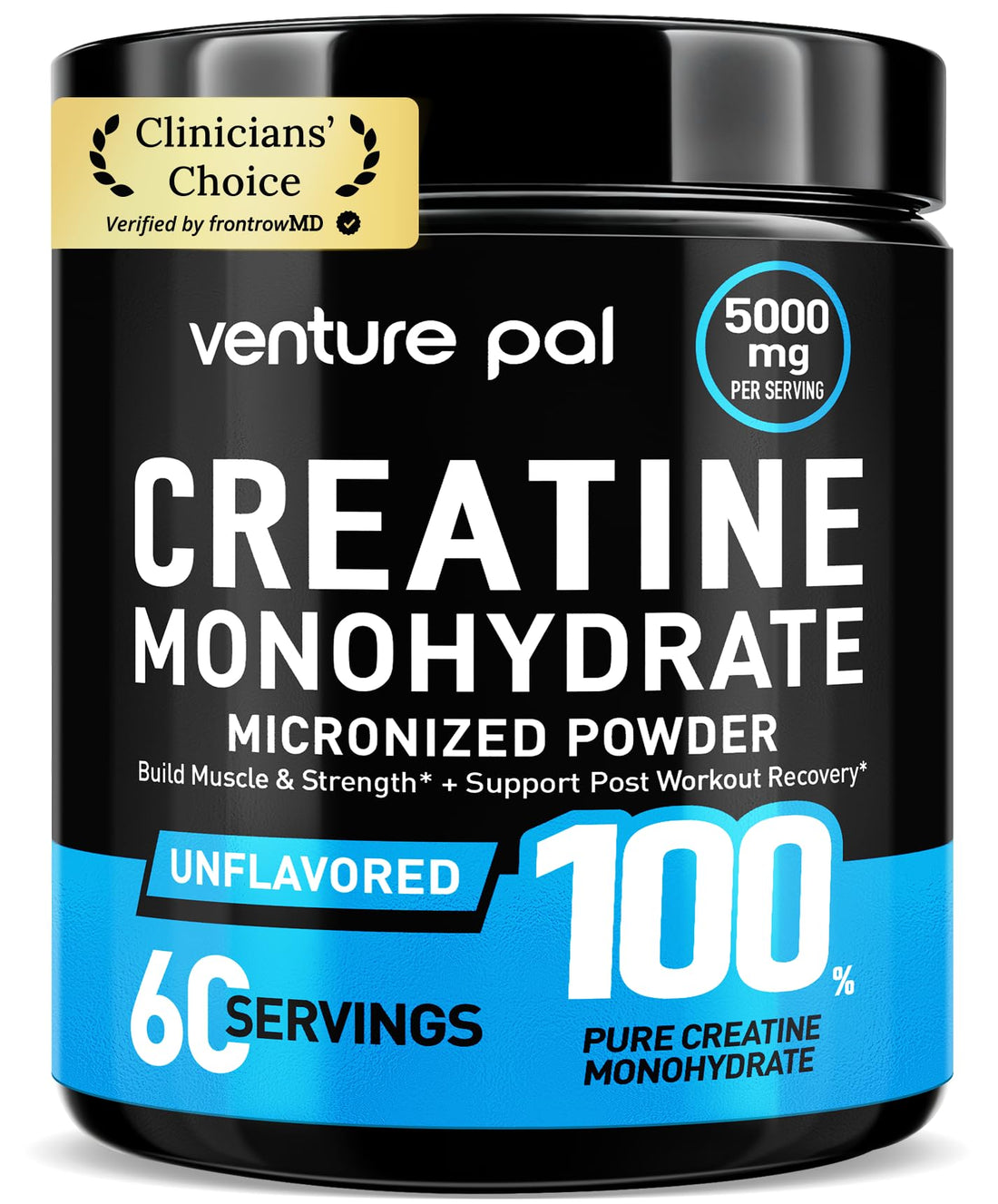 Venture Pal 100% Pure Micronized Creatine Monohydrate Powder, Unflavored Creatine for Women & Men, Vegan, Keto, Gluten Free, 5 g (5000mg) per Serving Venture Pal buy supplements canada