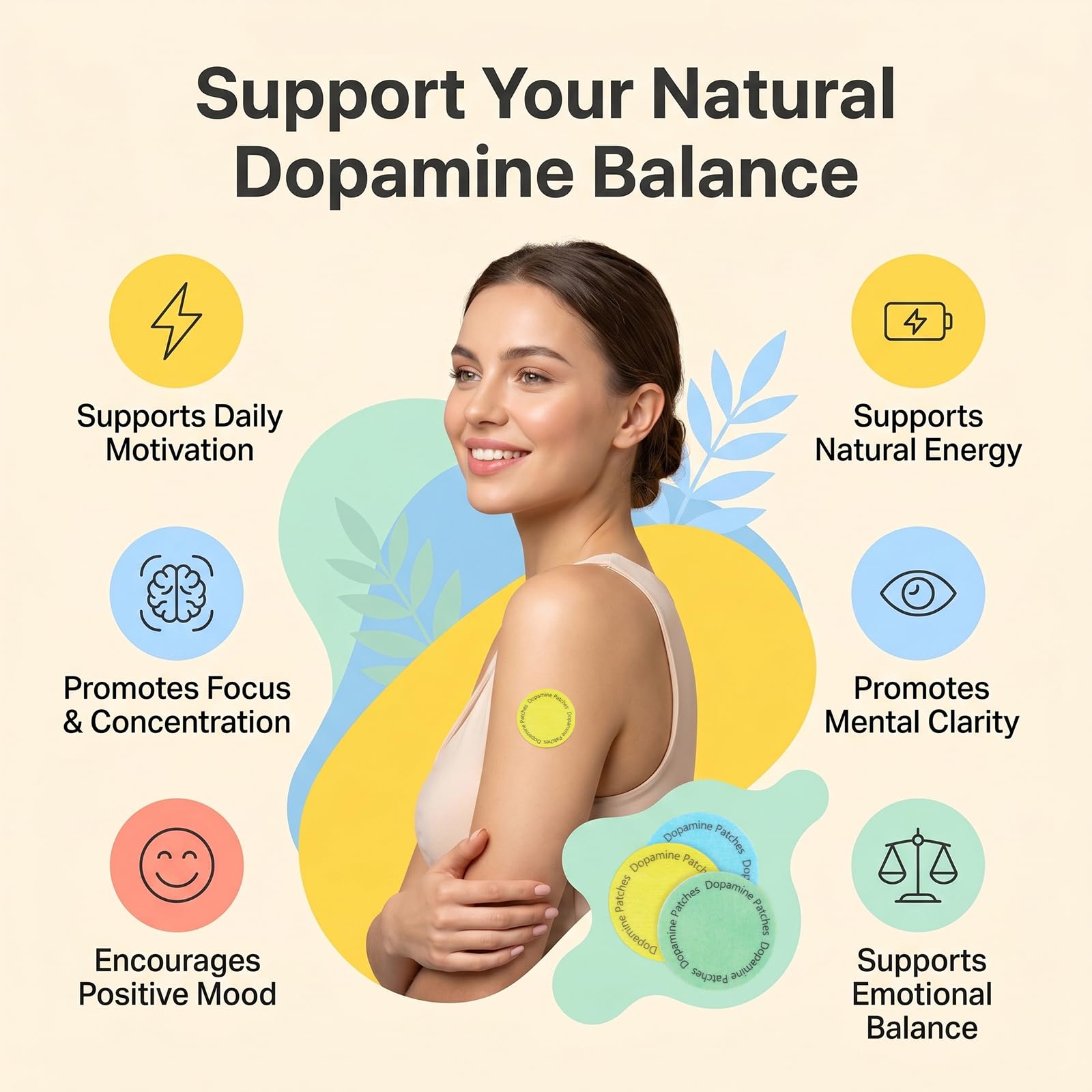 MindTone Dopamine Patches Extra Strength – 90 Count Plant-Based Non-GMO Mood Support & Energy Patch – Dopamine & Serotonin Balance – Mood Balance Patch for Women & Men – 3 Month Supply MindTone buy supplements canada