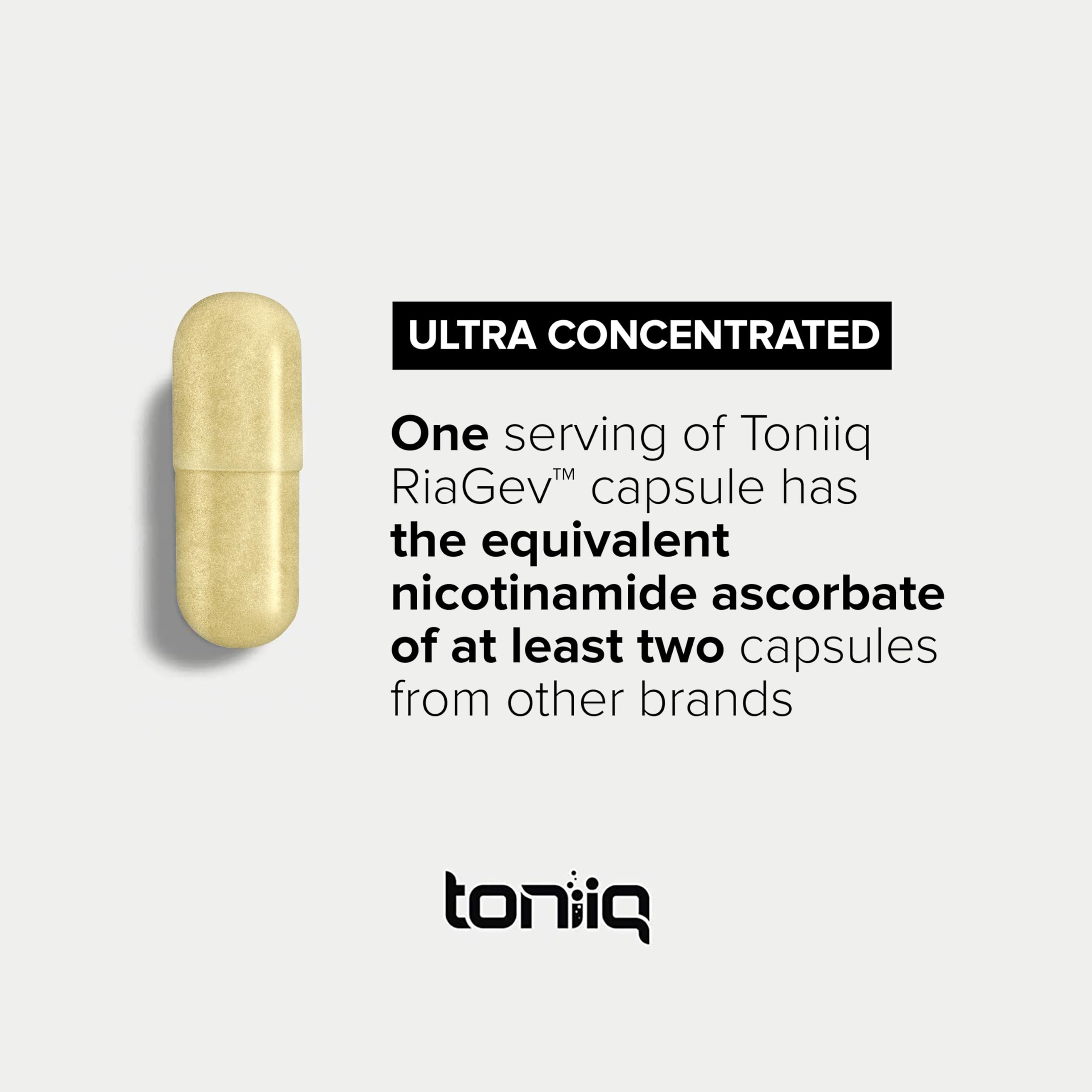 Toniiq Ultra High Potency 1400mg NAD Supplement - NAD+ Nicotinamide B3 Blend with D-Ribose, Niacin -with RiaGev - 3rd Party Tested Toniiq buy supplements canada
