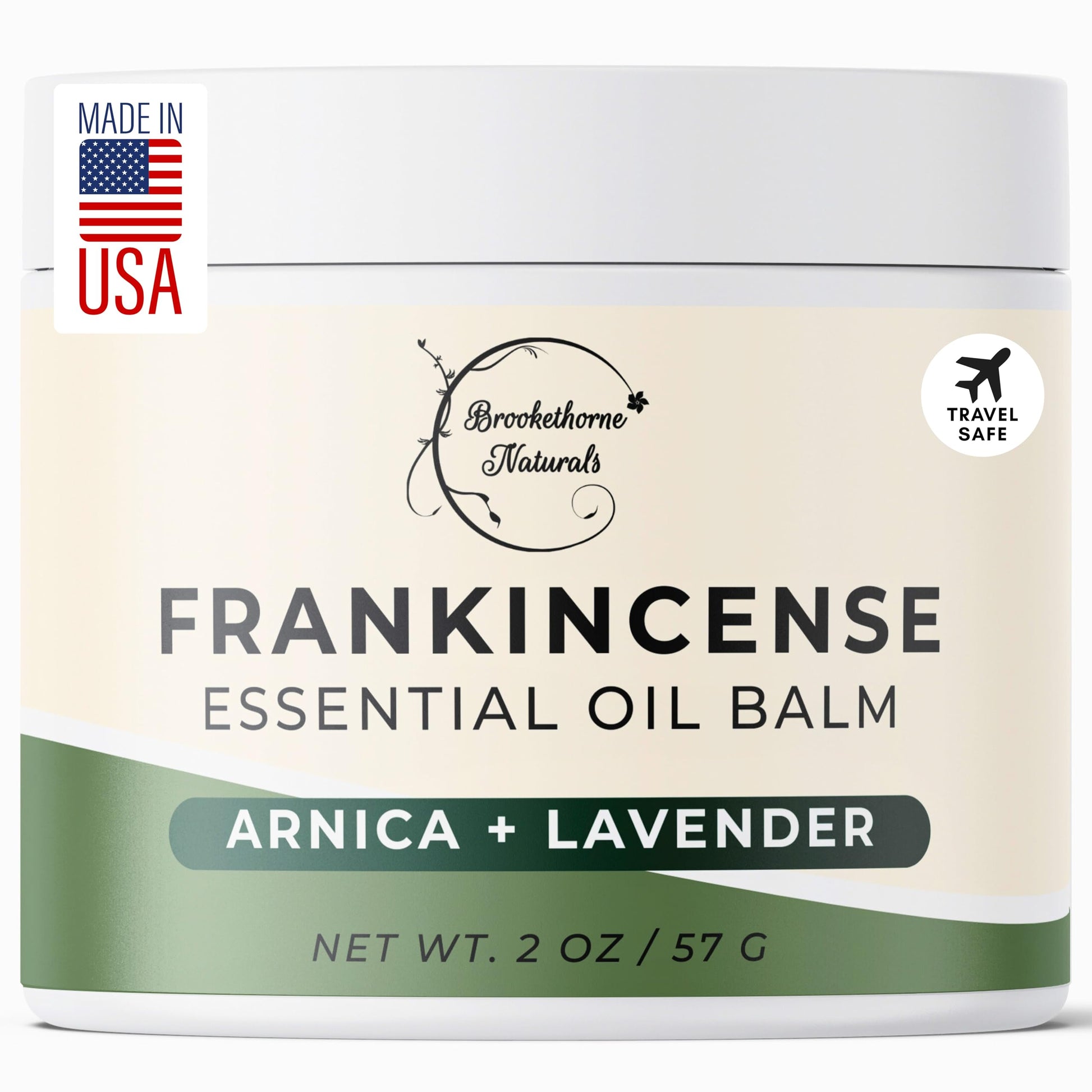 Brookethorne Naturals Frankincense Balm | Frankincense Essential Oil Balm for Skin Hydration | Soothing Muscle & Joint Support | Boswellia Extract, Arnica Montana, Castor Oil & Lavender 2oz Brookethorne Naturals buy supplements canada