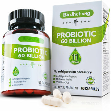 BioJhchang Probiotics Supplements 60 Billion CFUs 11 Diverse Strains Natural Prebiotics for Immune, Digestive Gut Health Supports Occasional Constipation Diarrhea Gas Bloating for Women & Men BioJhchang buy supplements canada