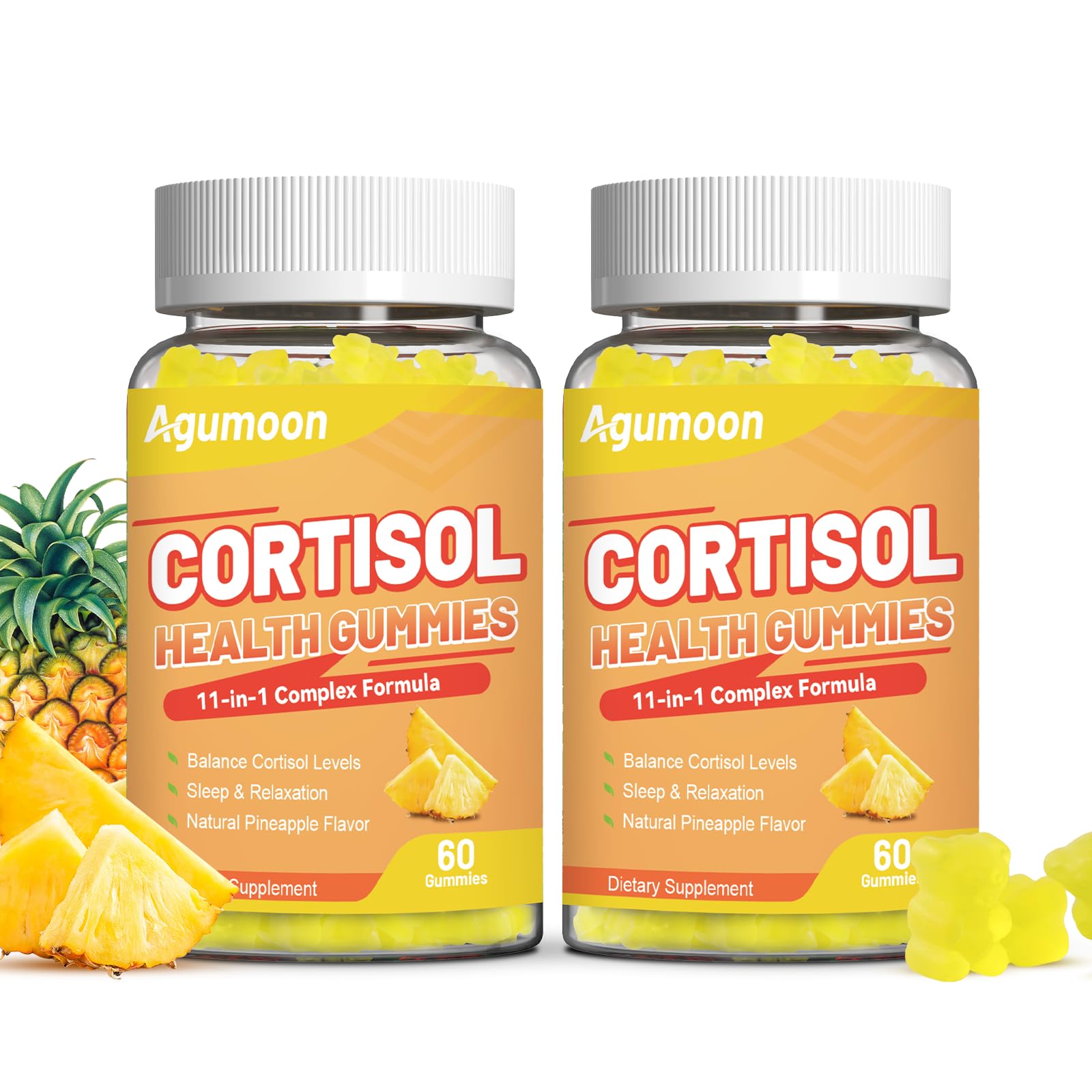 Agumoon Cortisol Gummies for Women, Cortisol Supplements with Ashwagandha, Magnesium, L-theanine, for Relaxation and Mood Support - 120 Gummies Agumoon buy supplements canada