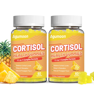 Agumoon Cortisol Gummies for Women, Cortisol Supplements with Ashwagandha, Magnesium, L-theanine, for Relaxation and Mood Support - 120 Gummies Agumoon buy supplements canada