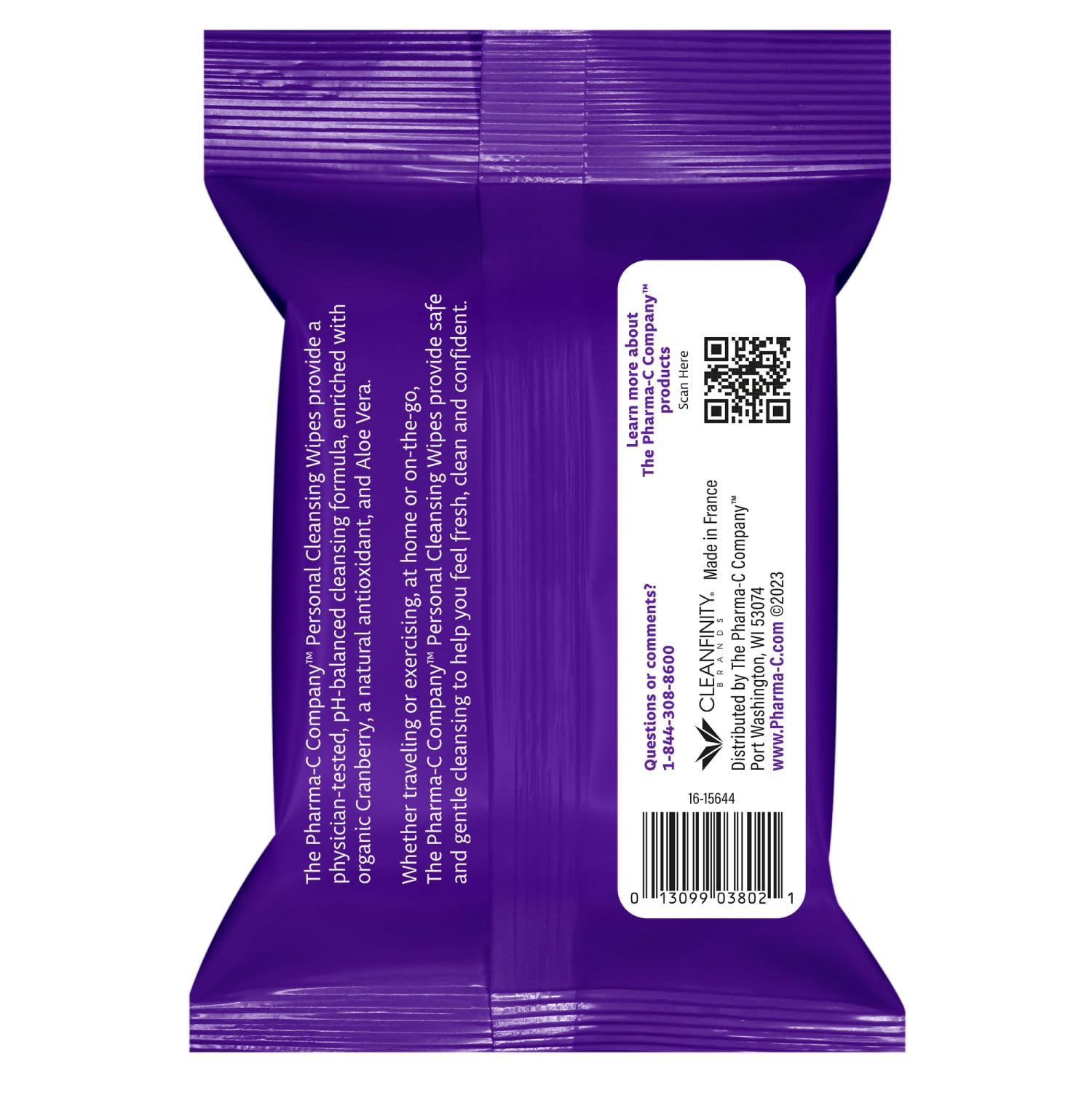 The Pharma-C Company Personal Cleansing Wipes [2 packs of 20 wipes] - Enriched with Cranberry & Aloe Vera Generic buy supplements canada