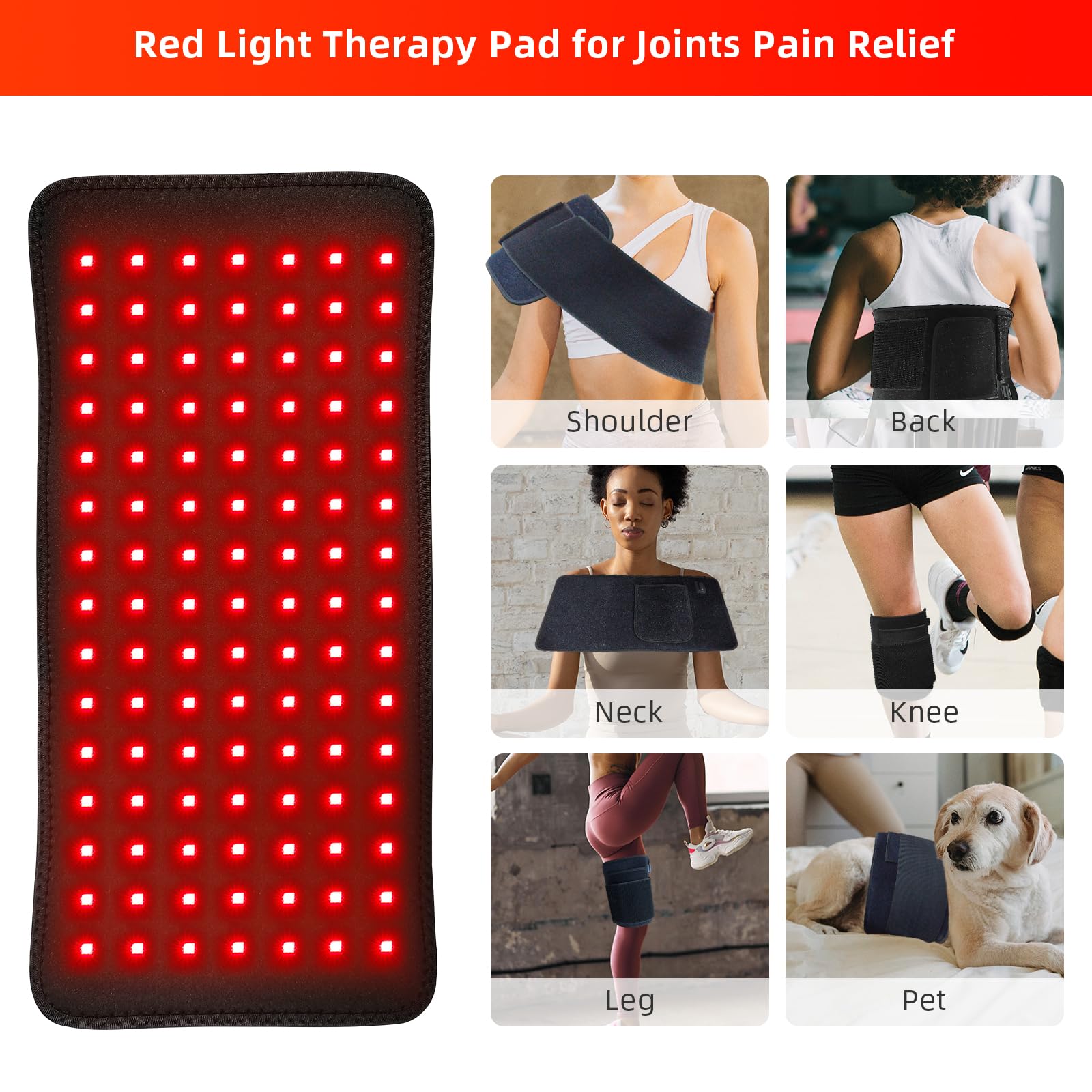 Red Light Therapy Infrared Light Therapy Heating Wrap Belt for Body Back Knee Shoulder Waist Muscle Pain AKYSUN buy supplements canada