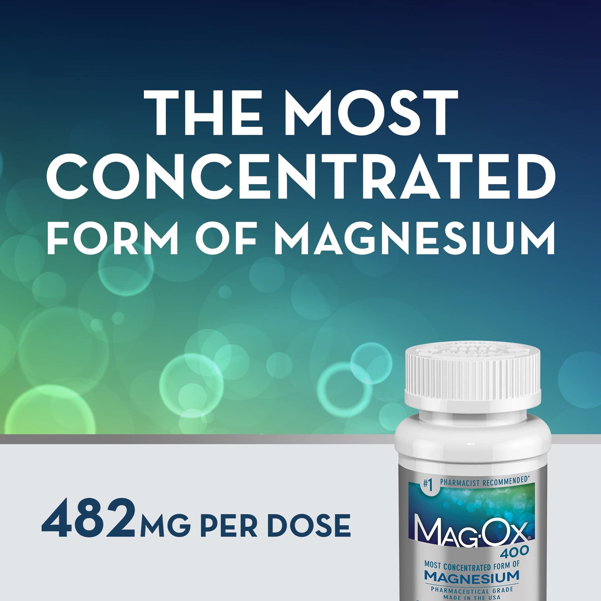Mag-Ox Magnesium Supplement, Pharmaceutical Grade Magnesium Oxide 483mg, Most Concentrated Form of Magnesium, 120 Tablets (Pack of 3) Mag-Ox 400 buy supplements canada