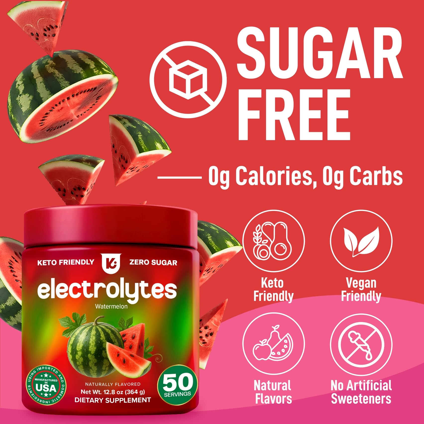 Keppi Electrolytes Powder – Watermelon Flavor – 50 Servings – Electrolytes Powder No Sugar for Hydration – Keto & Fasting Friendly Electrolyte Drink w/Magnesium Keppi buy supplements canada