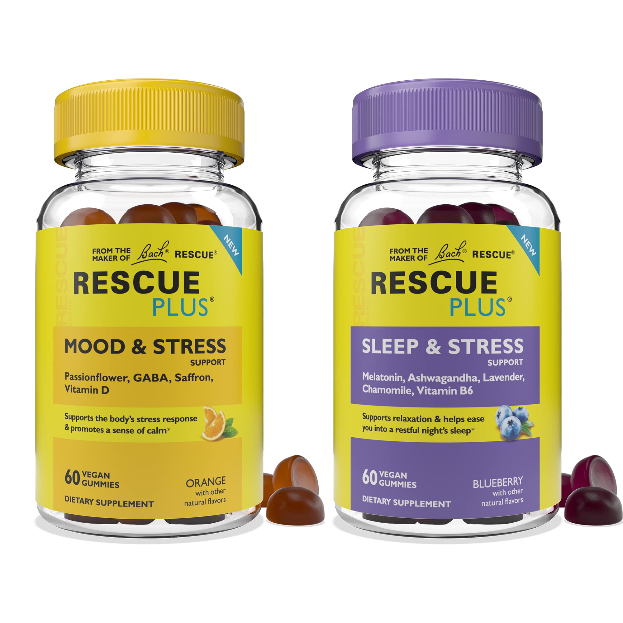 Bach RESCUE Plus Gummy Day & Night Bundle 2 x 60 Count RESCUE buy supplements canada