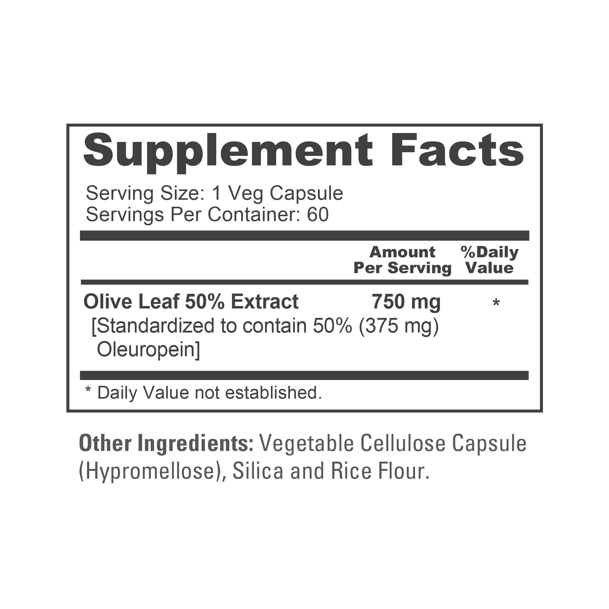 NusaPure Olive Leaf Extract 750 mg - 50% Oleuropein - Vegan and Vegetarian Non-GMO - Super Strength - No Oil - 60 Capsules NusaPure buy supplements canada