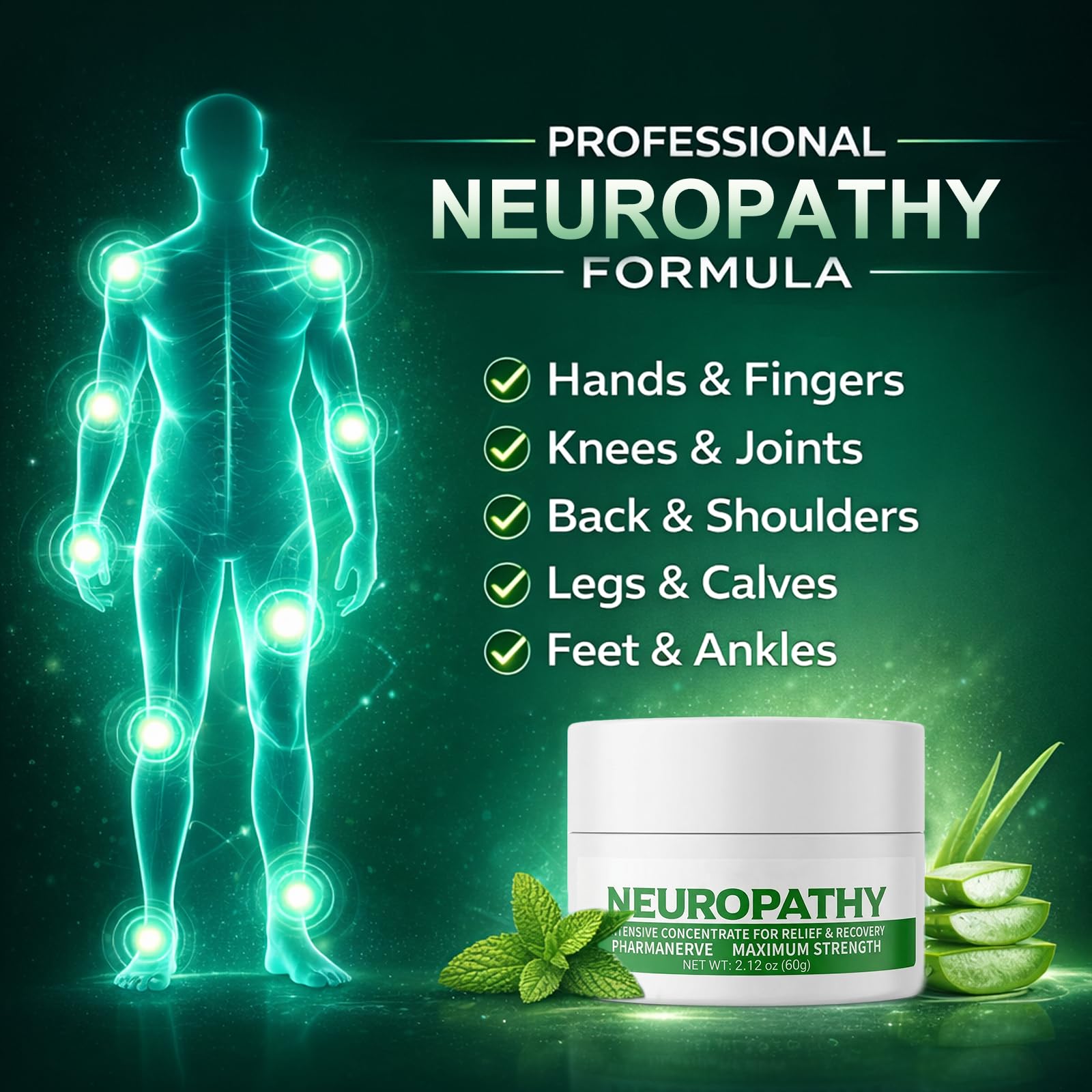 Neuropathy Pain Relief for Feet & Legs, Plant-Based Neuropathy Cream with Arnica, MSM & Vitamin B6 Soothing Formula, Fast-Acting Nerve Pain Relief Cream, Fast-Absorbing,Non-Greasy Daily Support-2.12OZ QQBBMZZ buy supplements canada