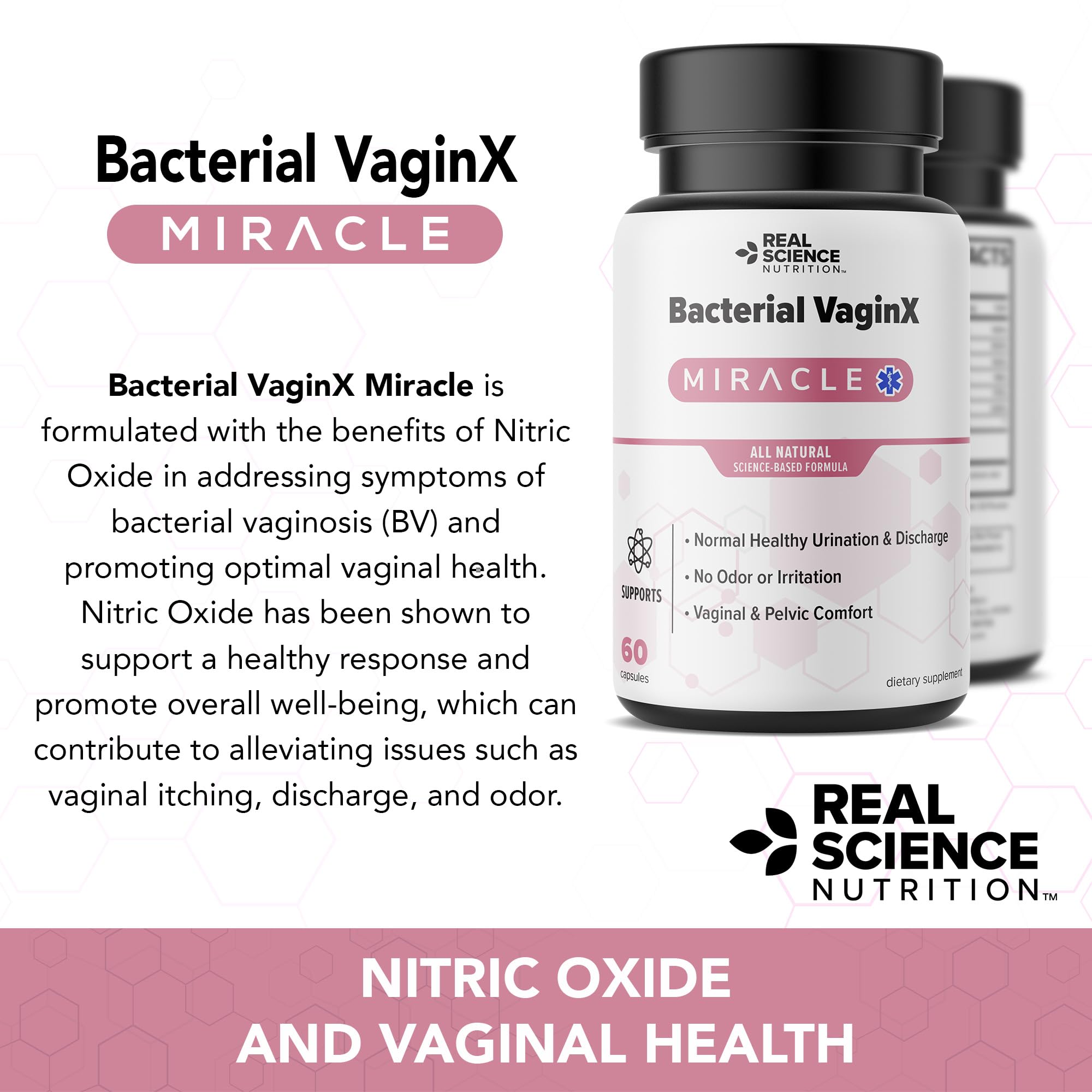 Real Science Nutrition Offers Bacterial VaginX Miracle - Nitric Oxide Enhanced Formulated Real Science Nutrition buy supplements canada