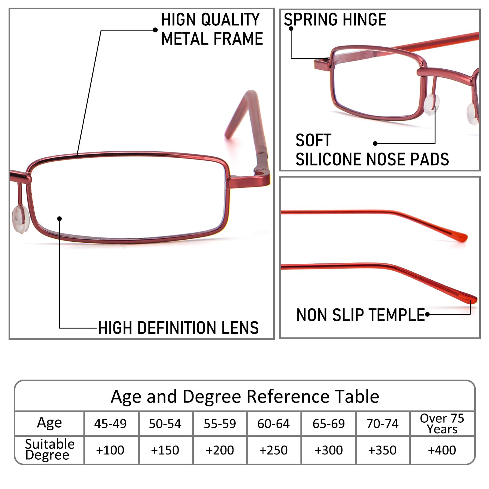 REAVEE 3 Pack Slim Pen Reading Glasses Small Tube Stylish Readers for Women Men REAVEE buy supplements canada