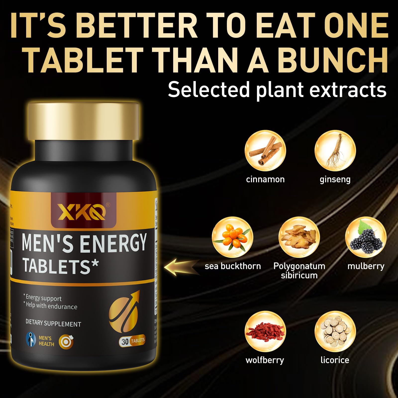 XKQ Men’s Vitality Support Supplement – Daily Energy & Performance Formula for Adult Men | Supports Circulation, Stamina & Confidence | Herbal & Amino Blend | 30 Tablets | 3rd Party Tested XKQ buy supplements canada