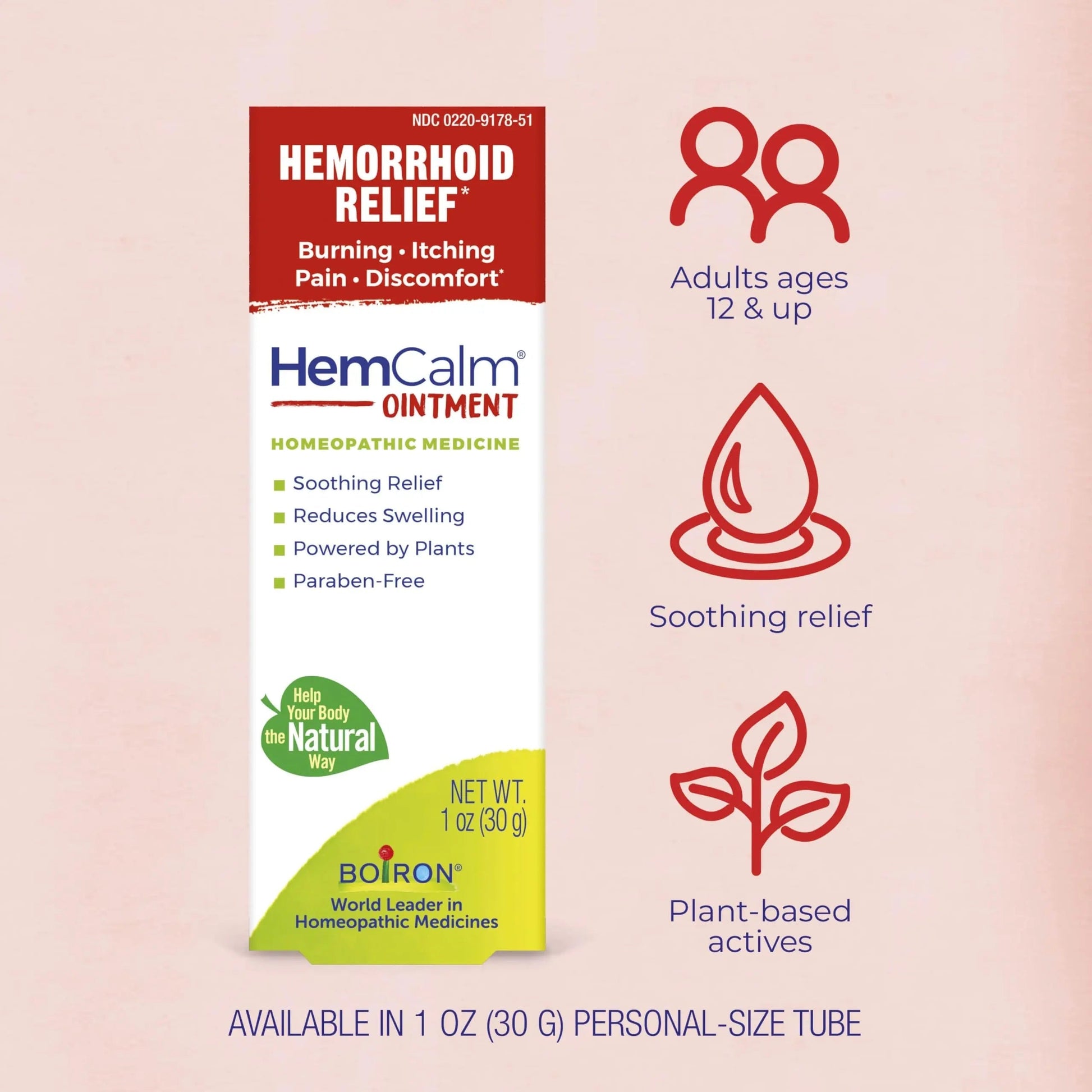 Boiron HemCalm Ointment for Hemorrhoid Relief of Pain, Itching, Swelling or Discomfort - 1 oz Boiron buy supplements canada