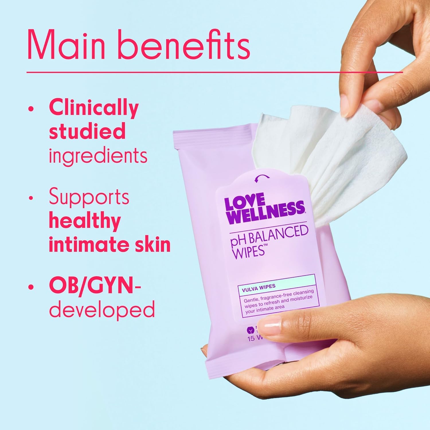 Love Wellness pH Balancing Wipes for Women | Fragrance-Free | Vulva Cleanser for Balanced pH, Intimate Health & Hygiene | Non-Irritating with Aloe Vera for Sensitive Skin | Travel Size | 3-Pack Love Wellness buy supplements canada