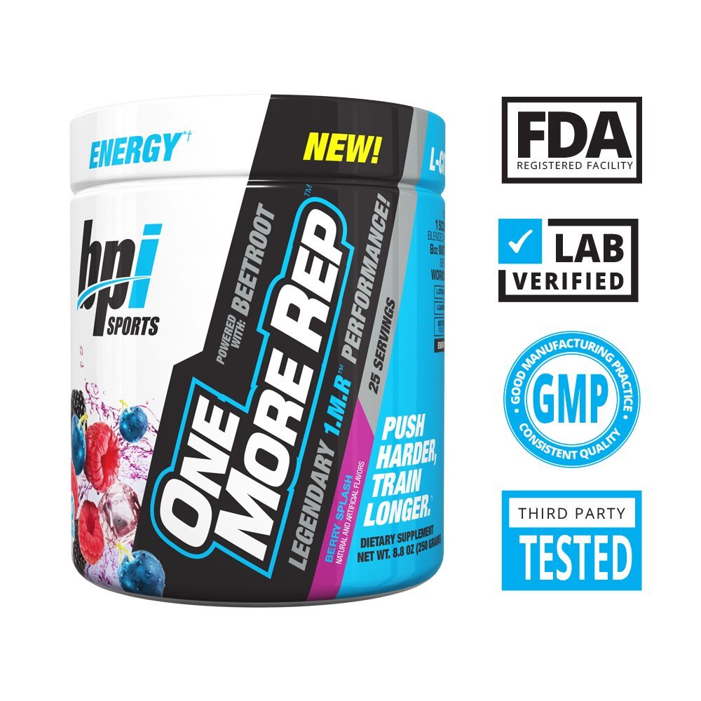 BPI Sports One More Rep Pre-Workout Powder - Increase Energy and Stamina - Intense BPI Sports buy supplements canada