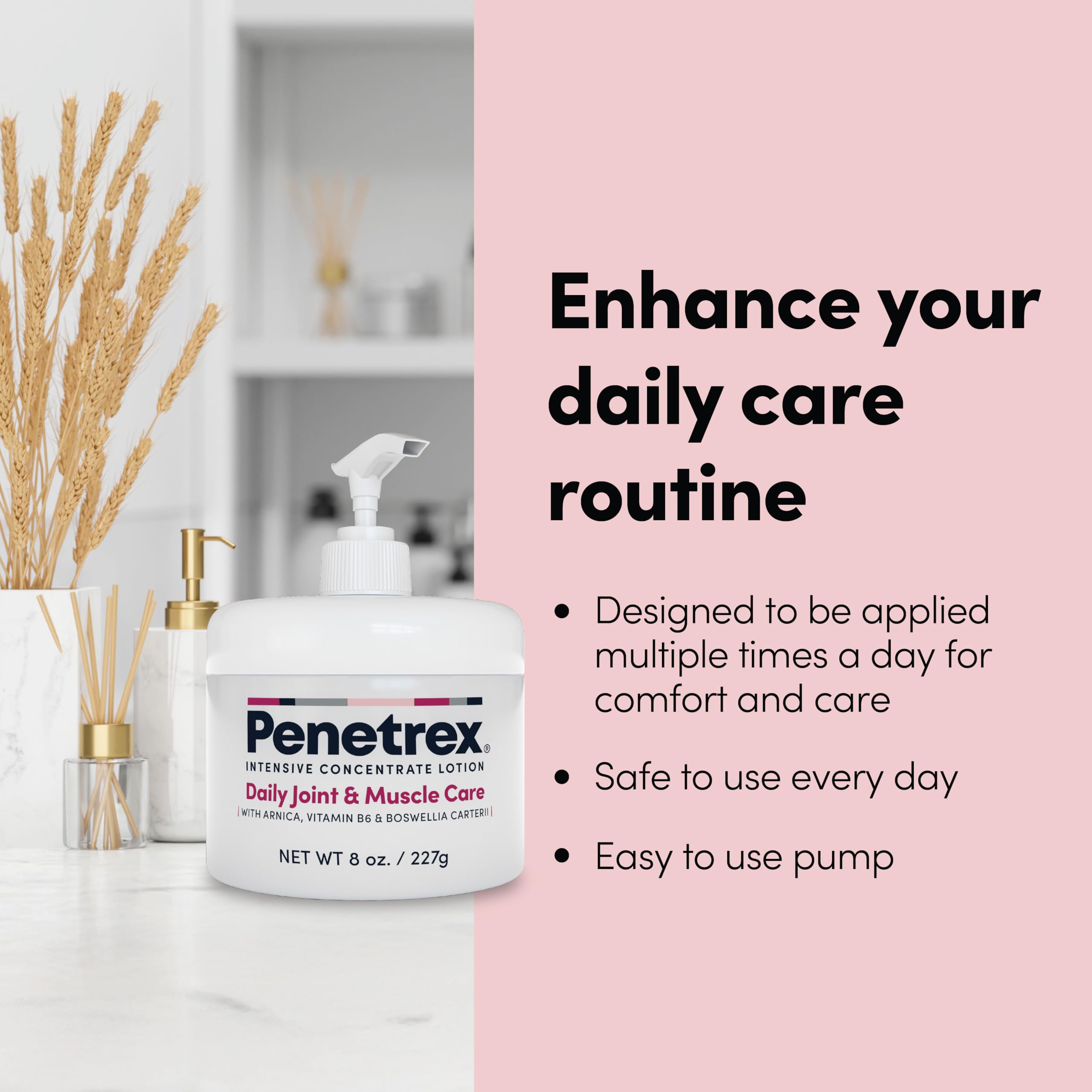 Penetrex Joint & Muscle Care Lotion – Soothing Botanical Formula with Arnica, Vitamin B6 & MSM – Lightweight Easy to Apply Lotion - Fresh Disappearing Scent - for Everyday Movement Support Penetrex buy supplements canada