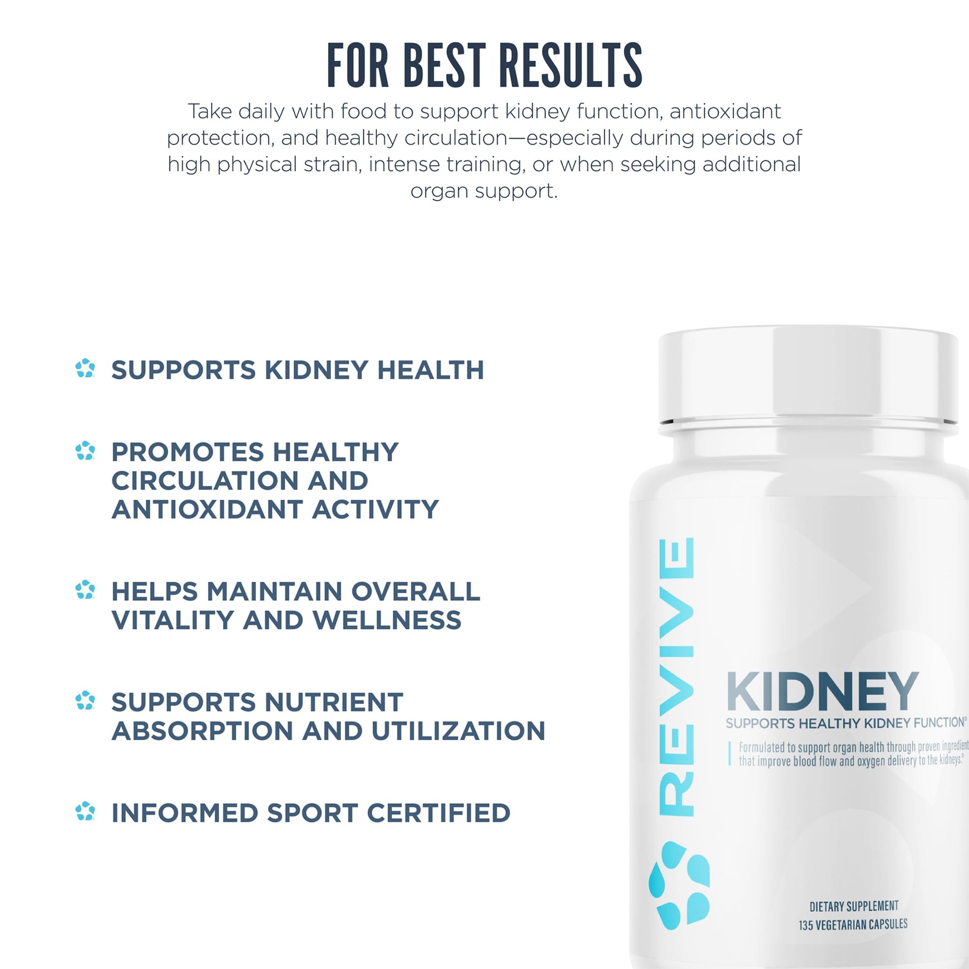 Revive MD Kidney Support Supplement for Men & Women – Kidney Cleanse & Detox Capsules for Overall Health & Function – Vegan-Friendly, Gluten-Free & Soy-Free (135 Vegetarian Capsules, 45 Servings) Revive buy supplements canada