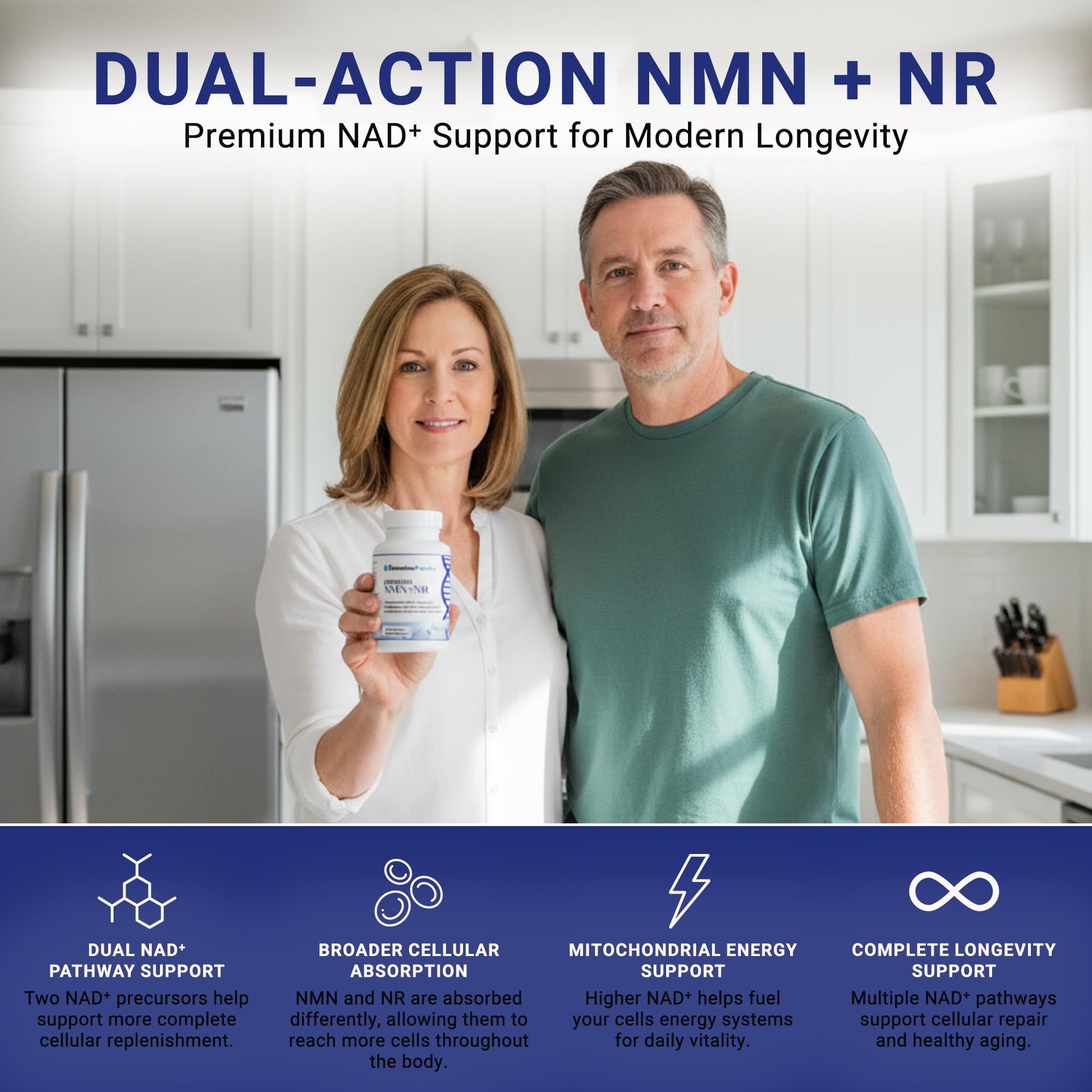 GenuinePurity - Liposomal NMN + NR Supplement - 60 Vegan Capsules to Support Cellular Health, Energy & NAD+ Levels - USA Made, Non-GMO, Gluten Free GenuinePurity buy supplements canada