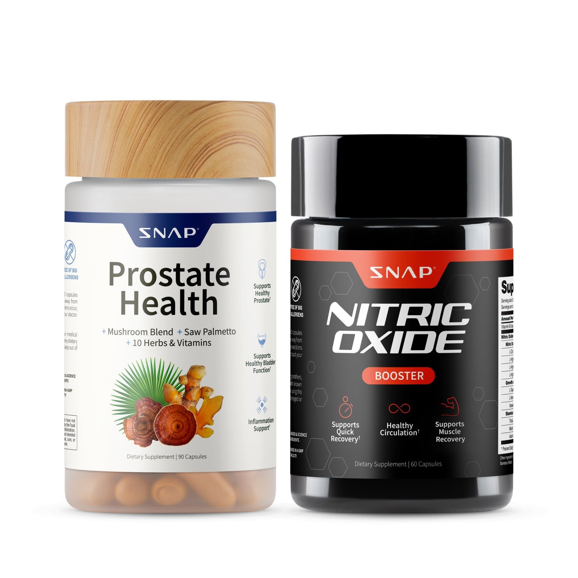 Snap Supplements Prostate Health & Nitric Oxide Supplement Bundle for Men, 90 + 60 Vegetarian Capsules (1 Month Supply) Snap Supplements buy supplements canada