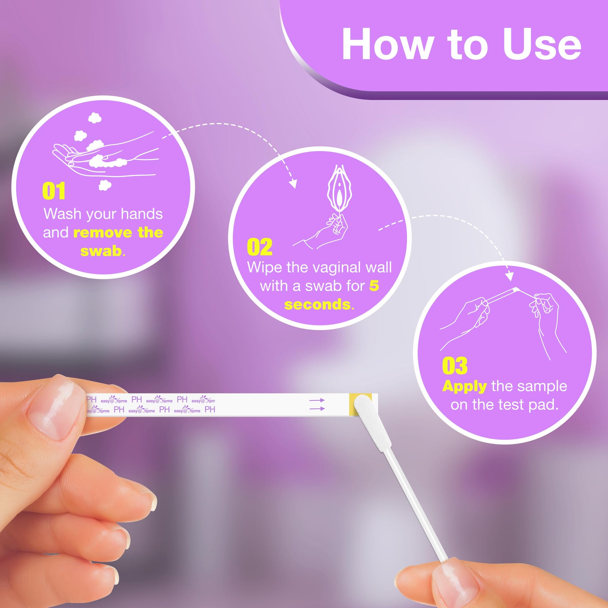 Easy@Home Vaginal pH Test -30 Strips | BV Test Kit at Home for Women | Yeast Infection Test + pH Balance Easy@Home buy supplements canada